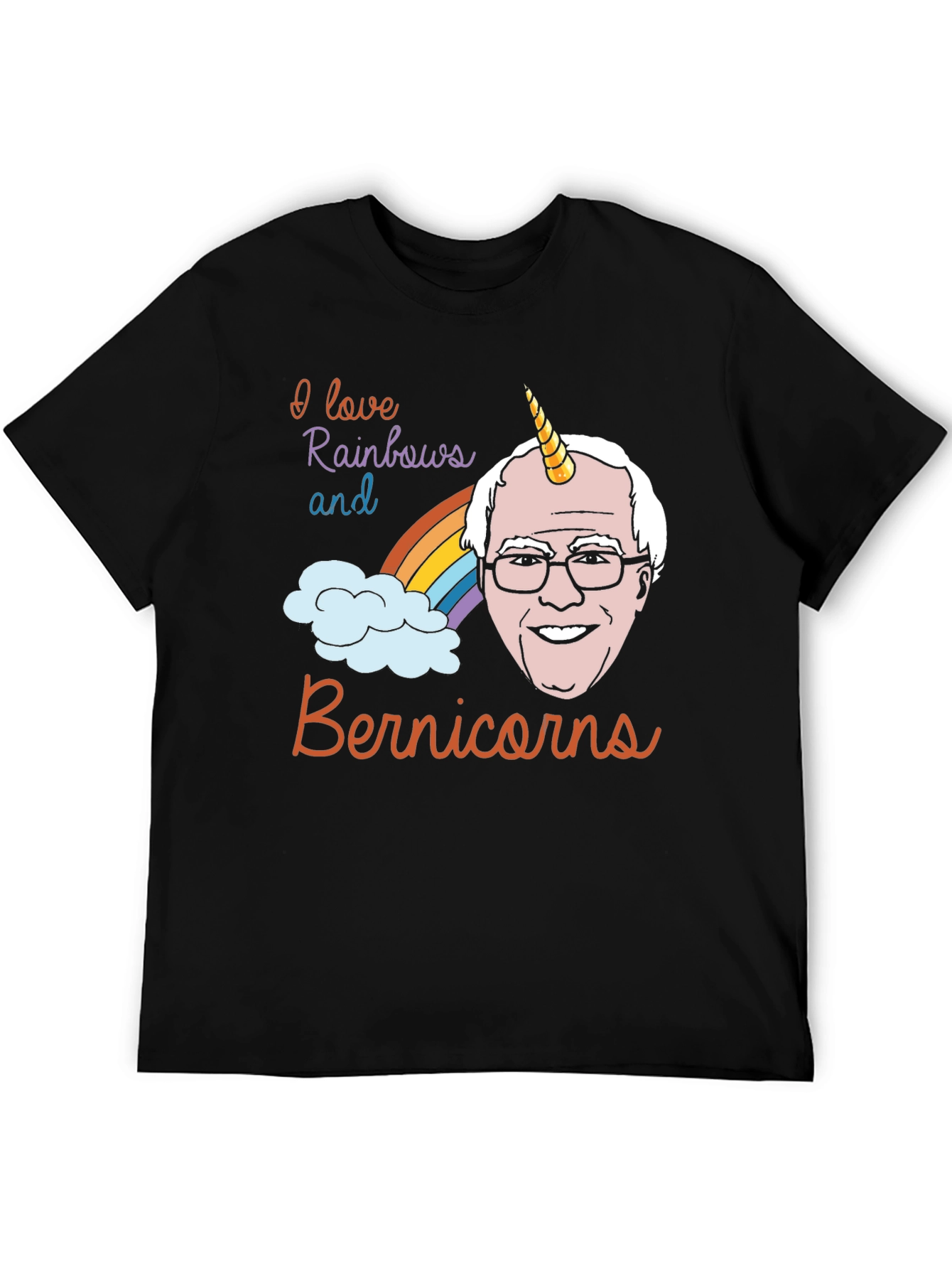 Bernie Sanders Unicorn Rainbow T-Shirt