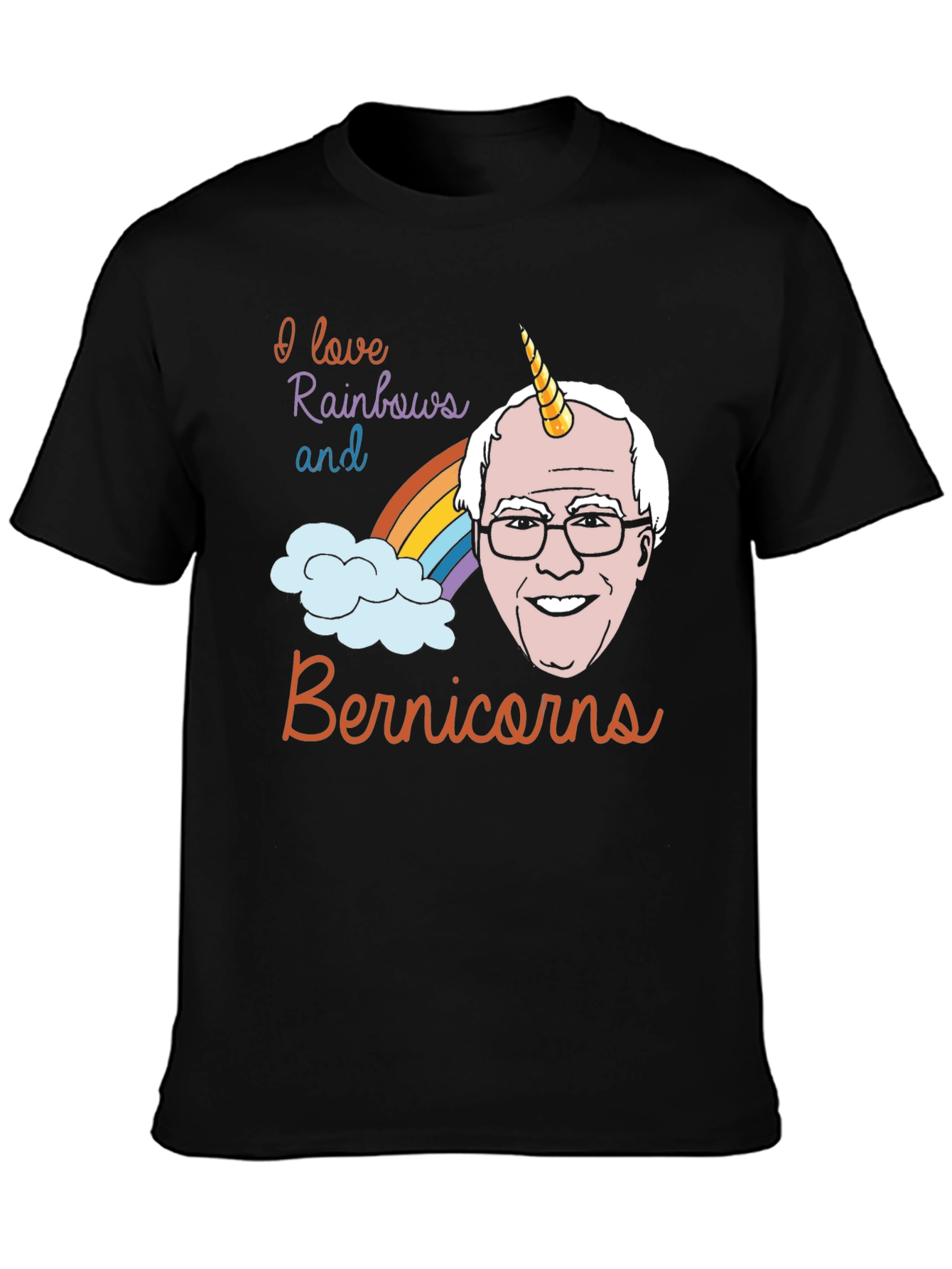 Bernie Sanders Unicorn Rainbow T-Shirt