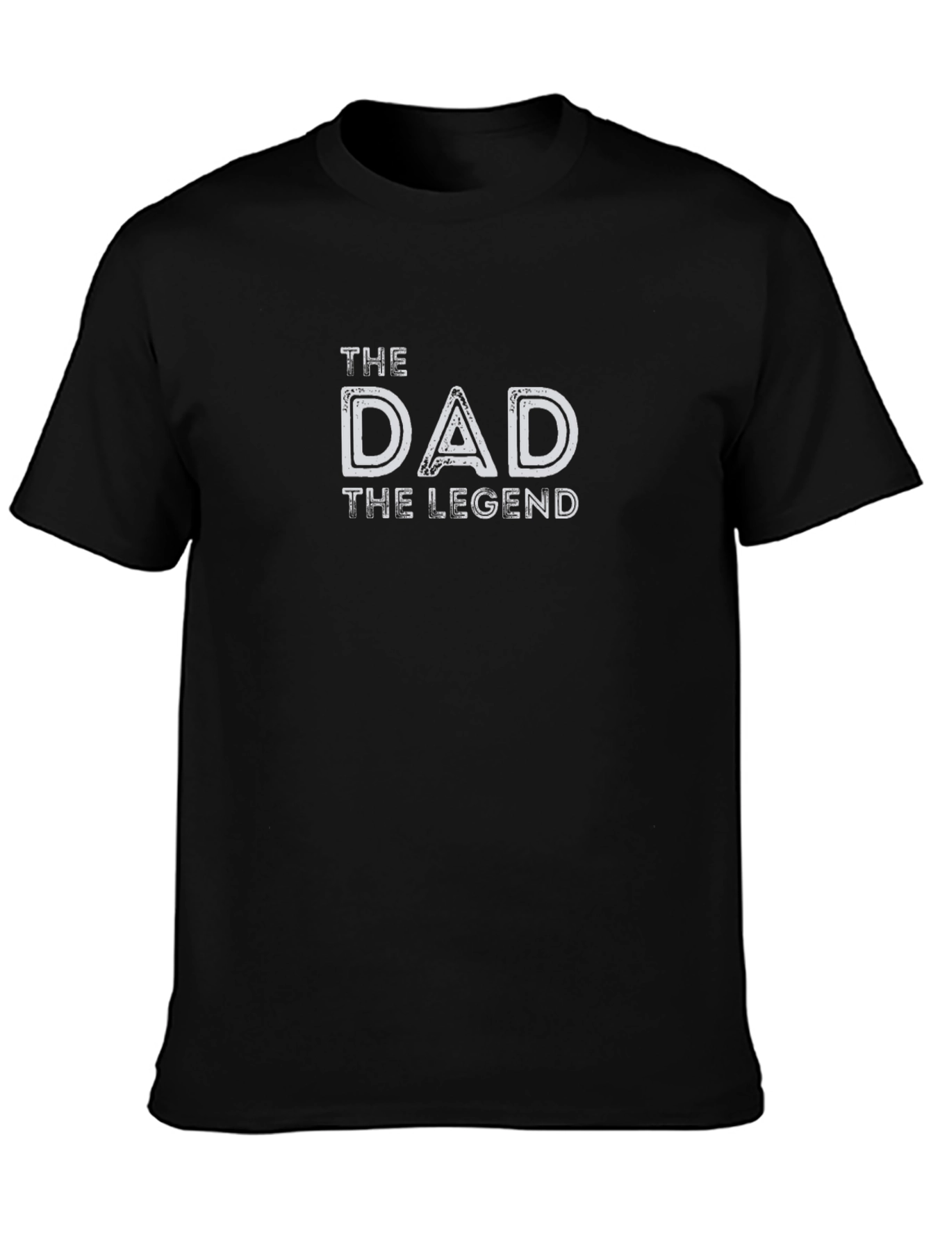 The Dad The Legend Black Graphic T-Shirt