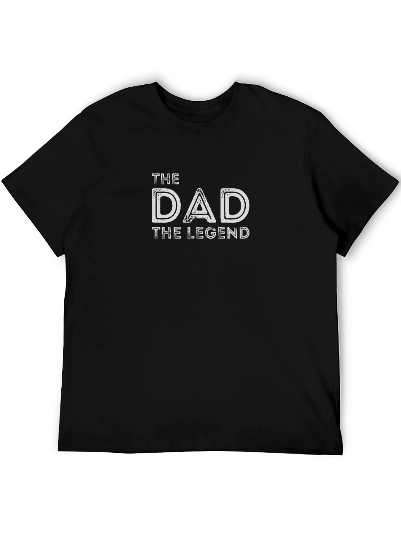 The Dad The Legend Black Graphic T-Shirt