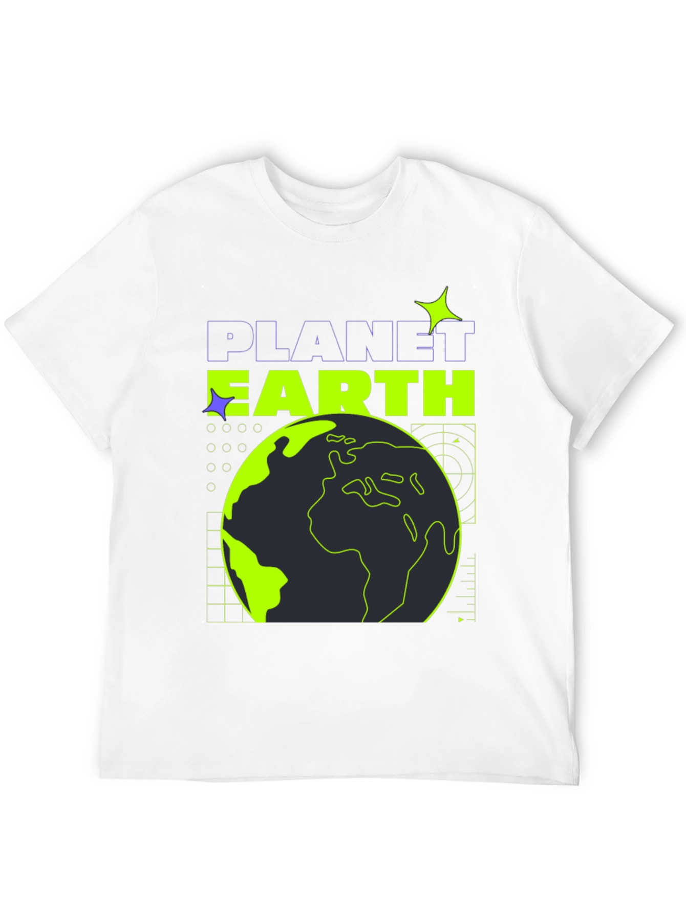 Planet Earth Graphic Tee - Black Stylish Cotton T-Shirt