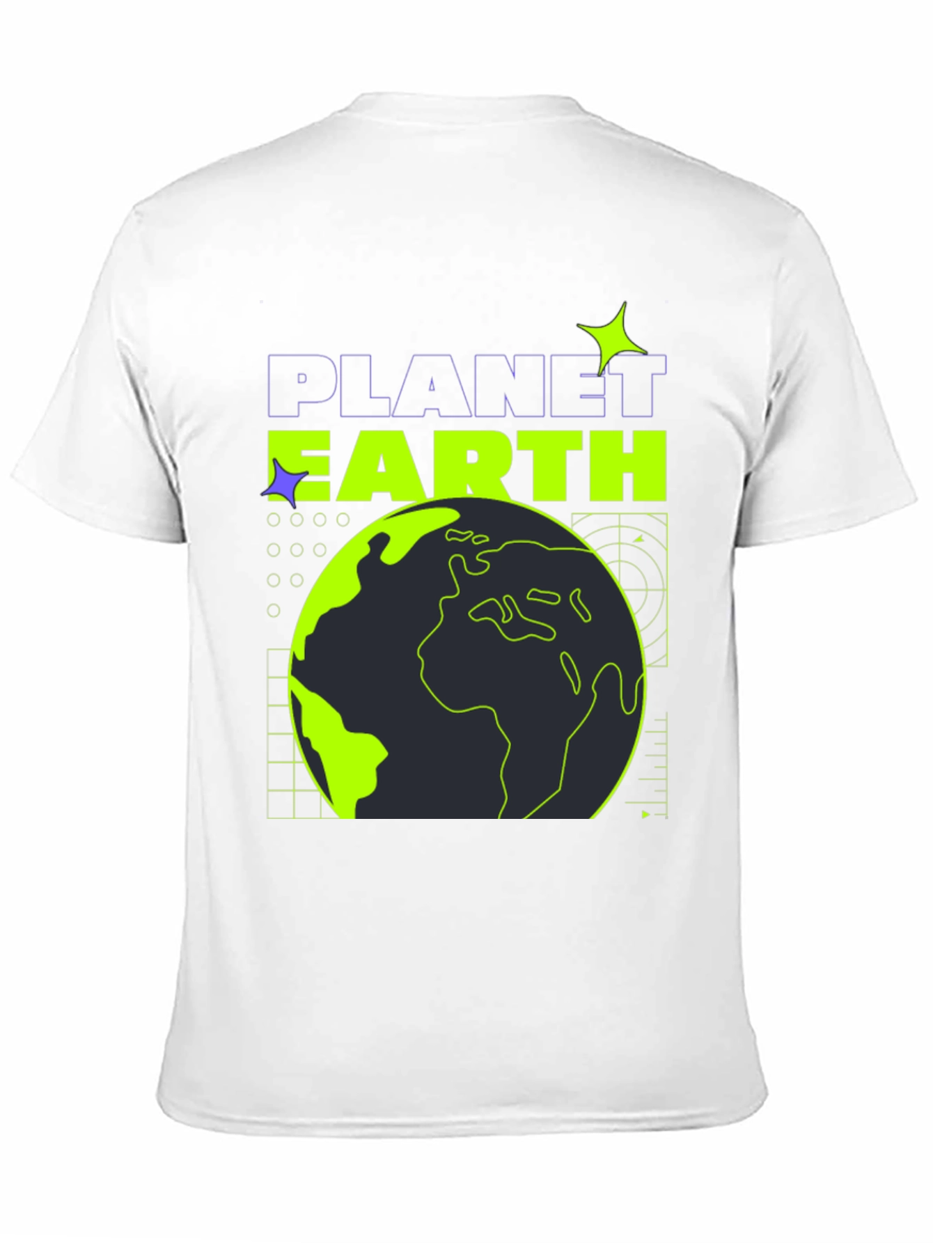 Planet Earth Graphic Tee - Black Stylish Cotton T-Shirt