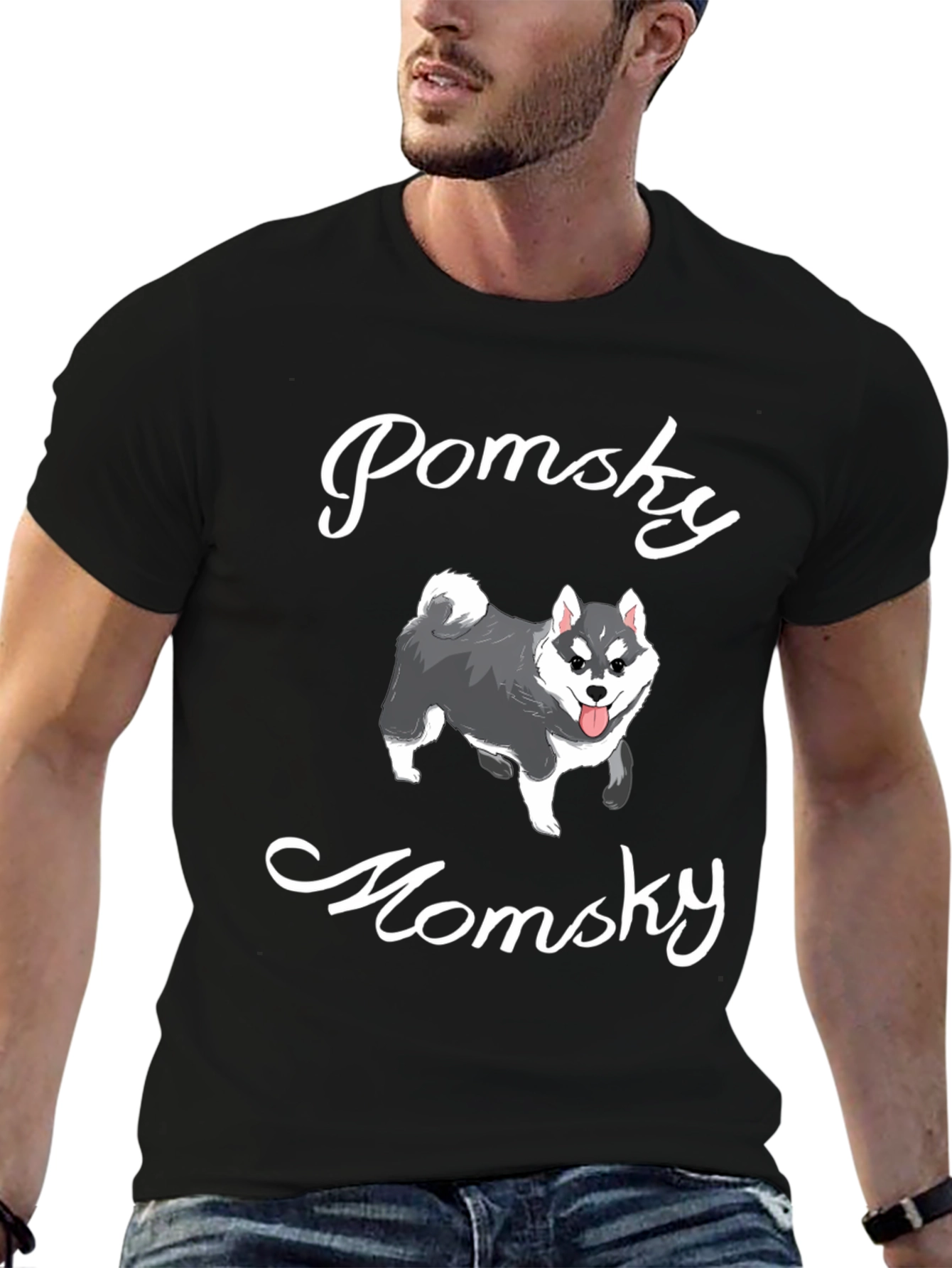 Pomsky Momsky T-Shirt - Dog Lover Tee