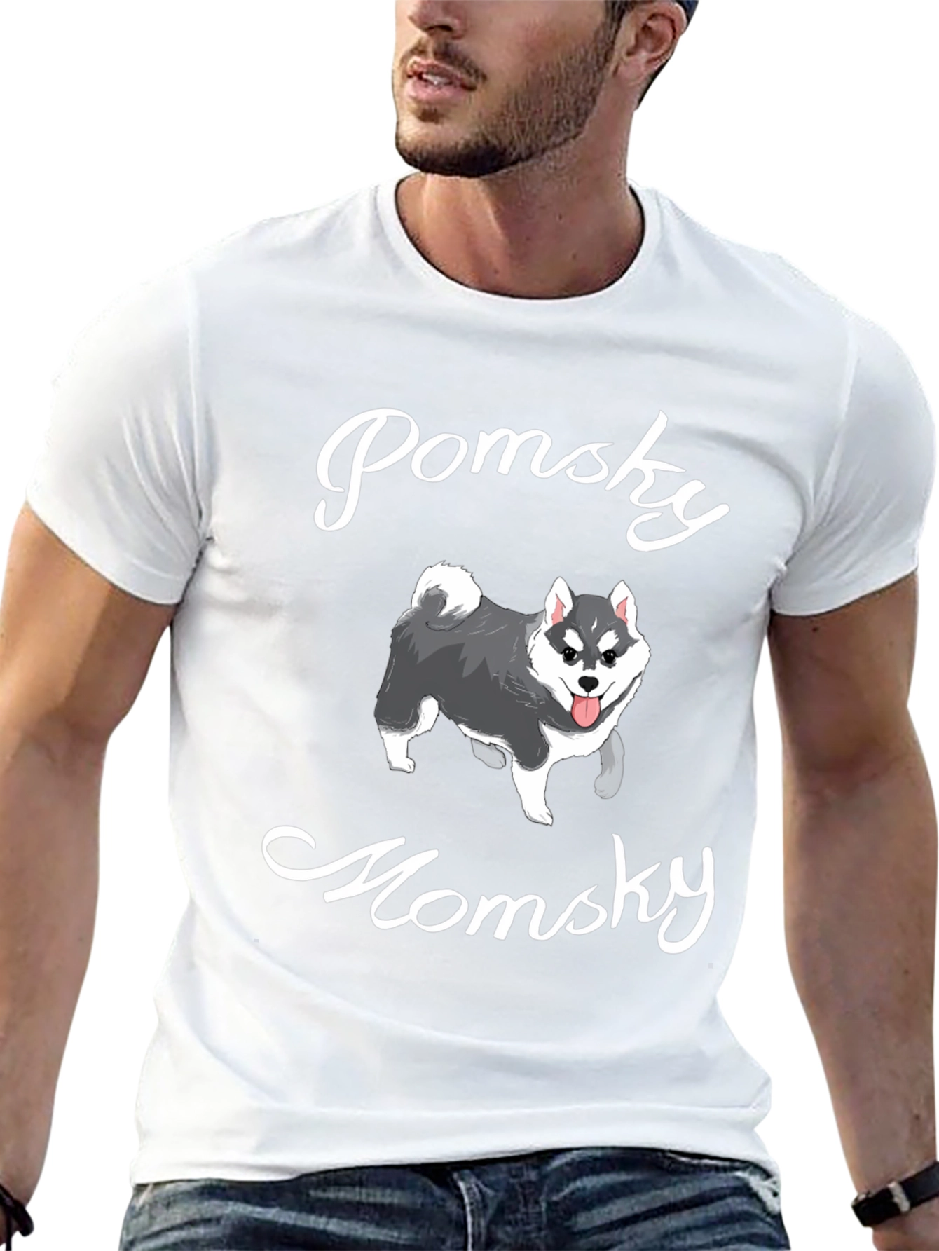 Pomsky Momsky T-Shirt - Dog Lover Tee