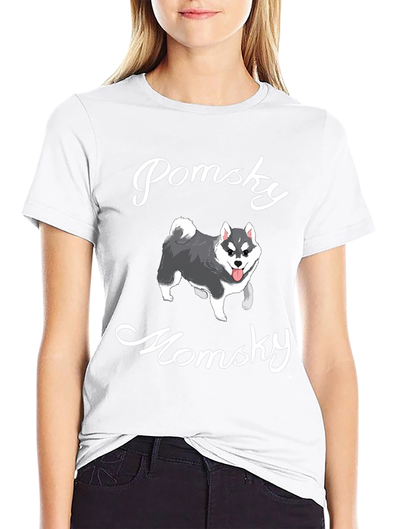 Pomsky Momsky T-Shirt - Dog Lover Tee