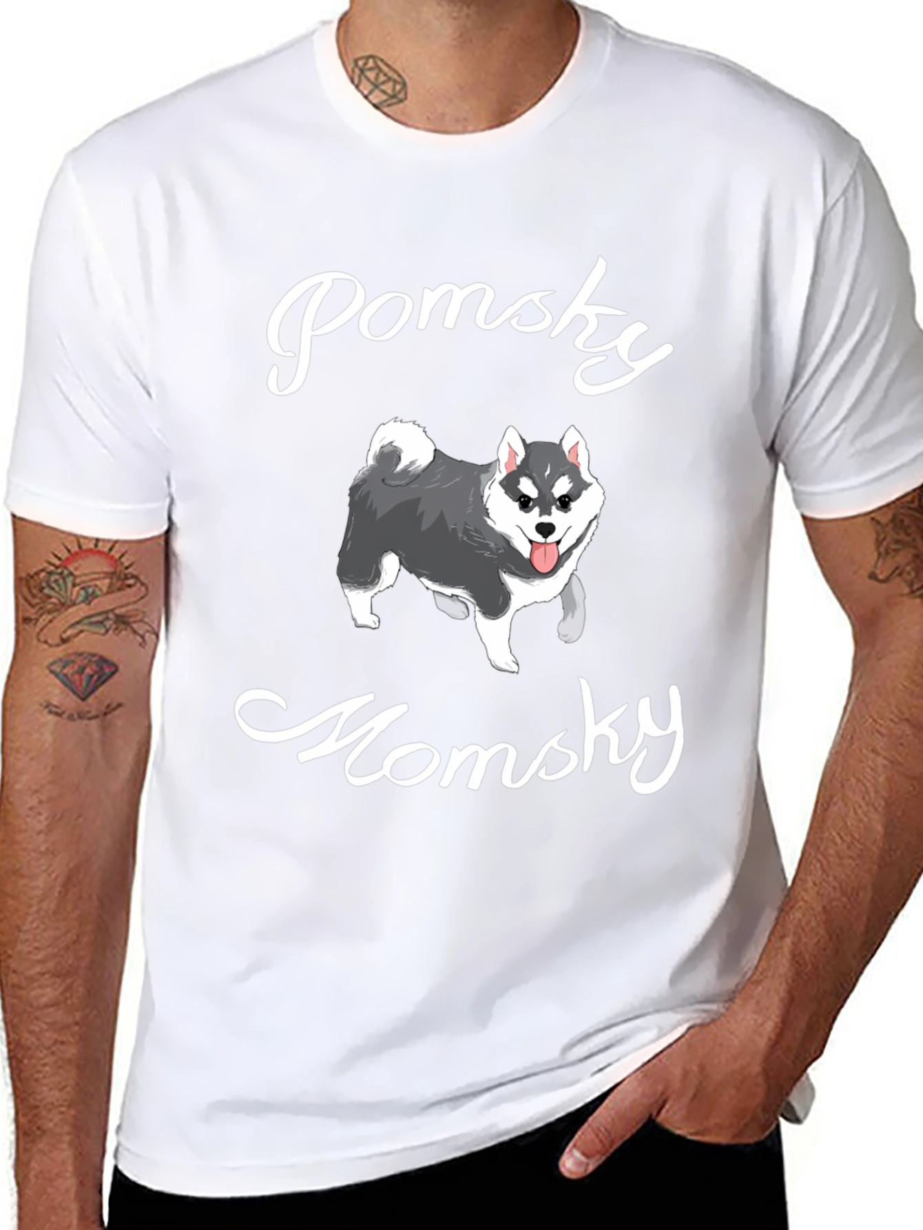 Pomsky Momsky T-Shirt - Dog Lover Tee