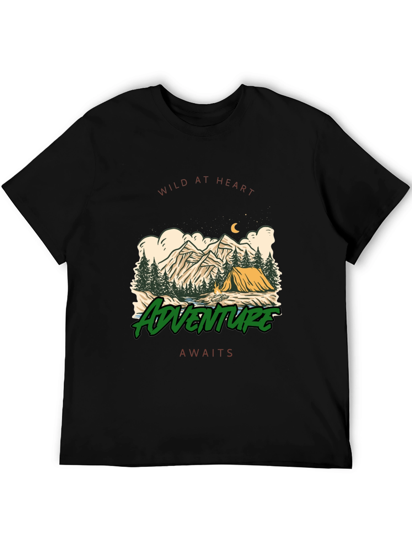 Adventure Awaits Camping T-Shirt - Wild at Heart