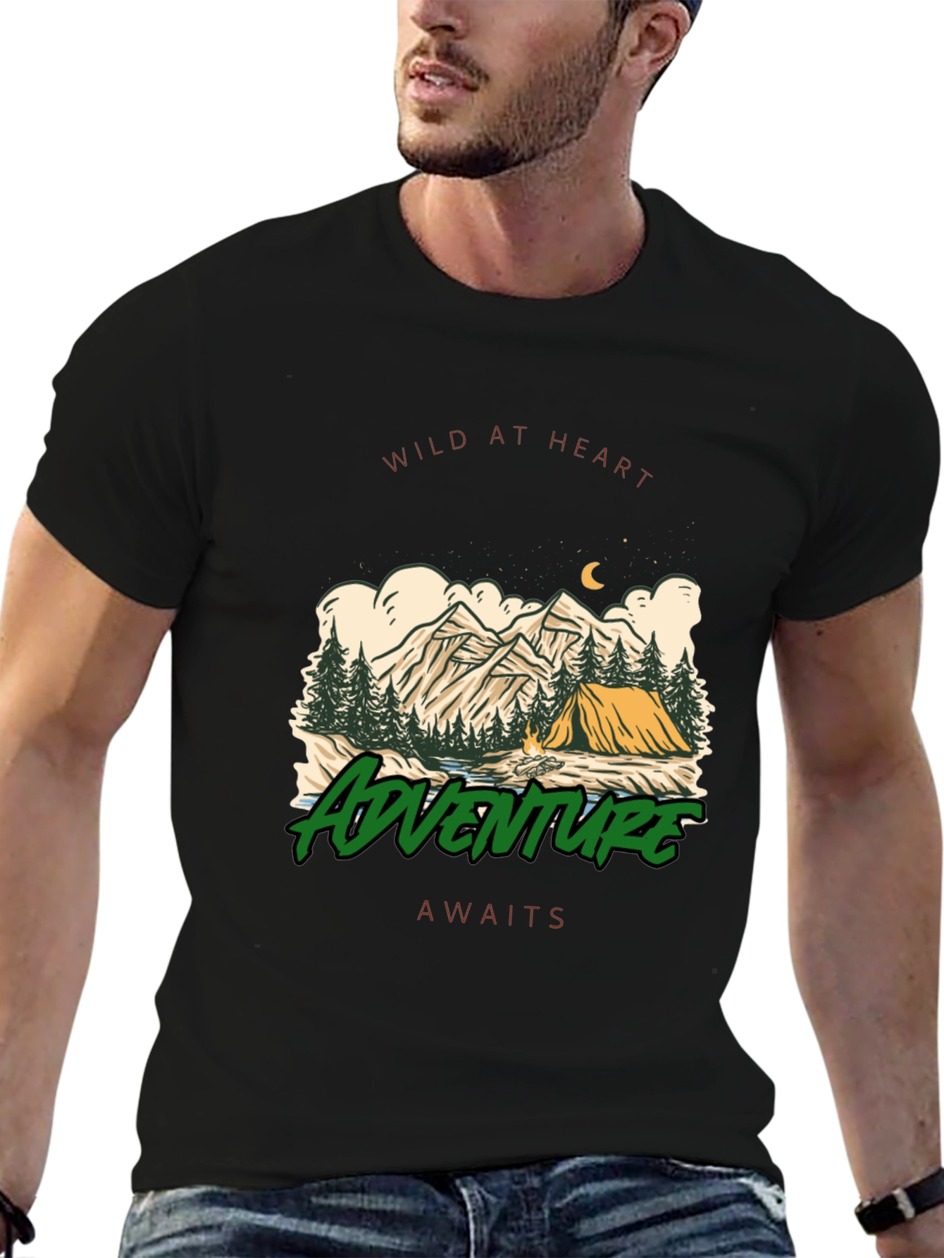 Adventure Awaits Camping T-Shirt - Wild at Heart
