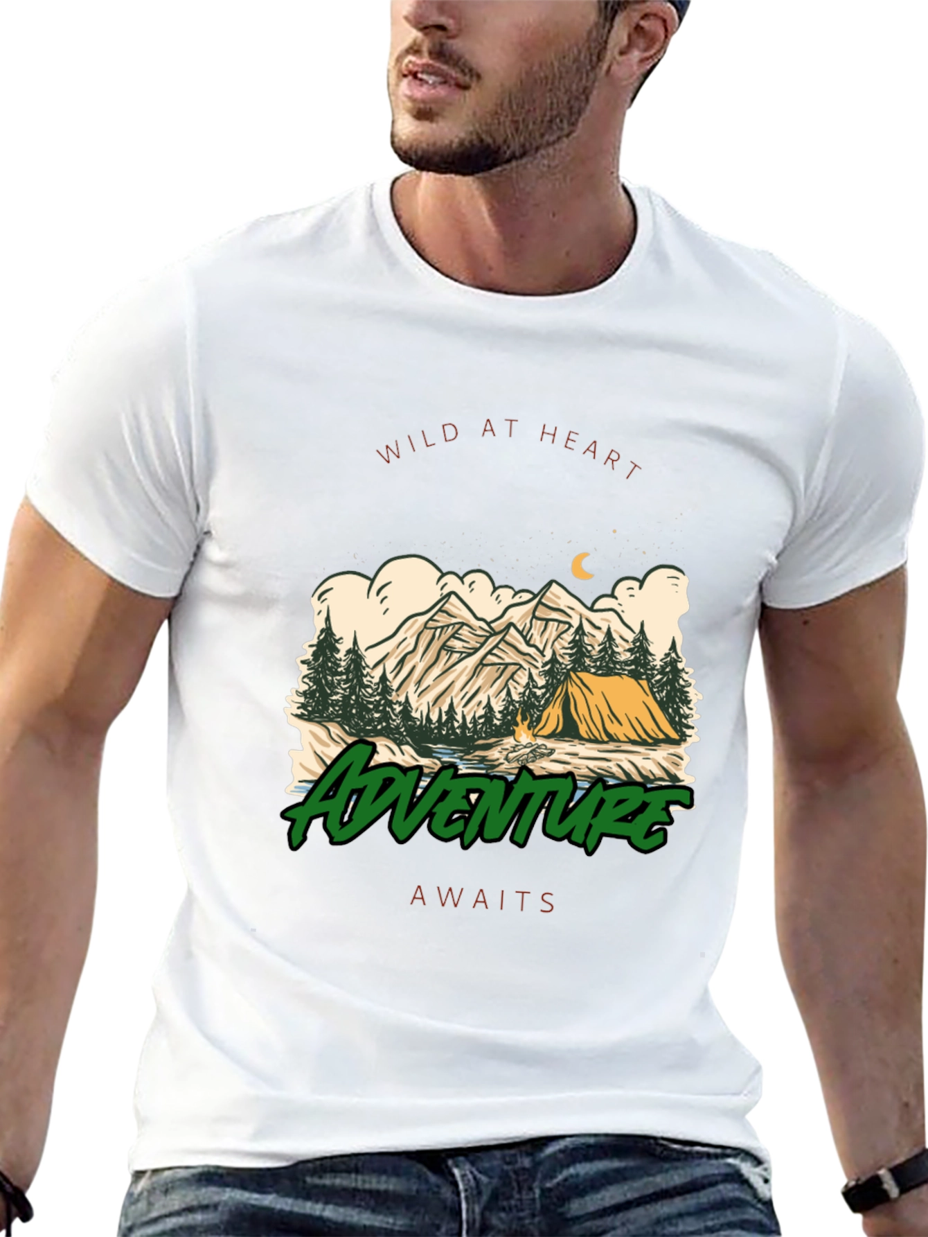 Adventure Awaits Camping T-Shirt - Wild at Heart