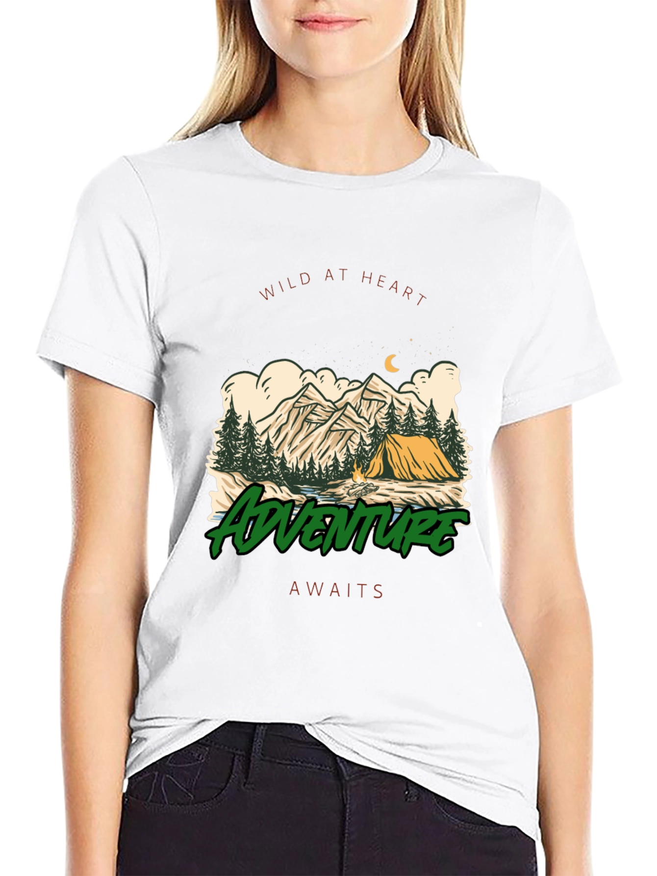 Adventure Awaits Camping T-Shirt - Wild at Heart