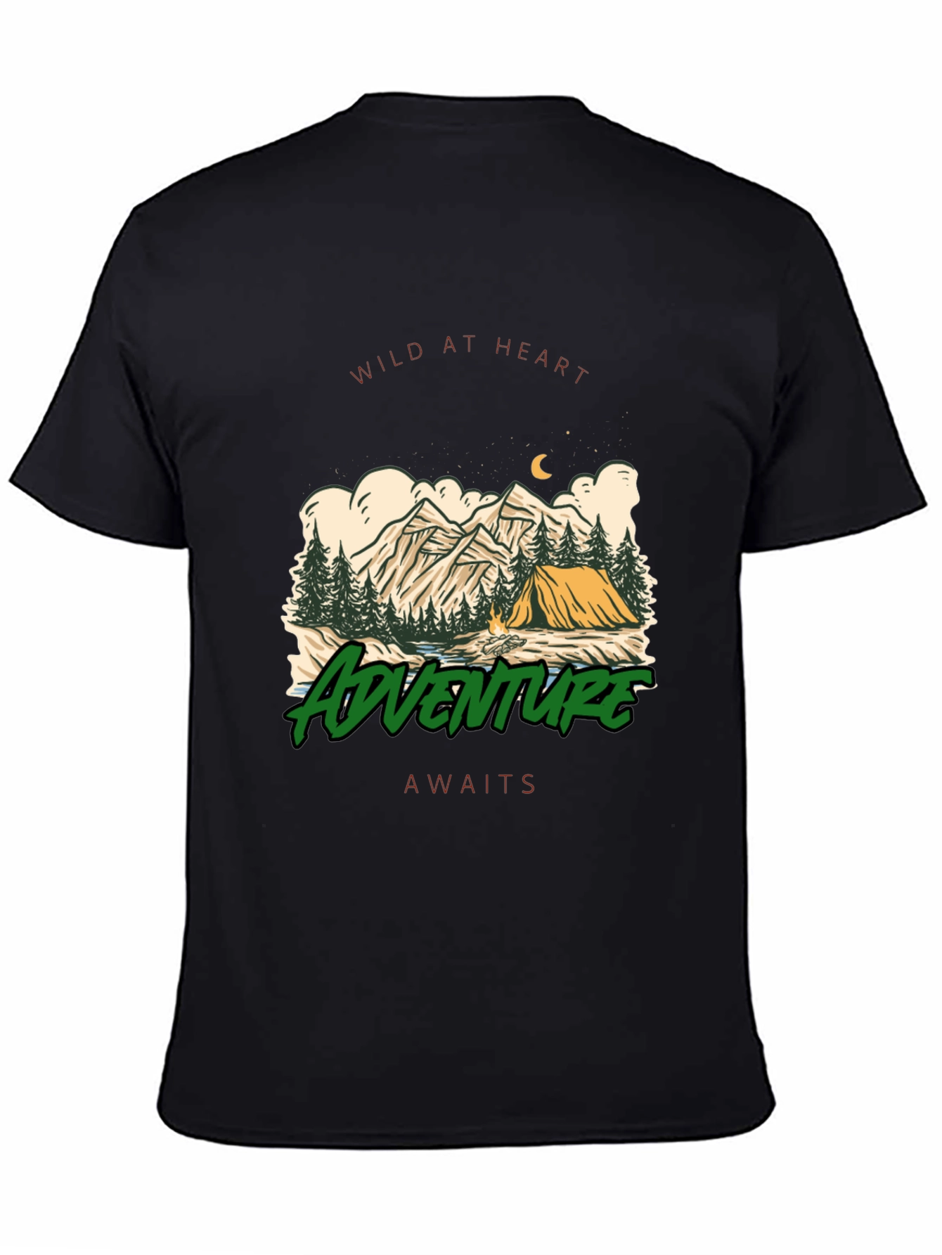 Adventure Awaits Camping T-Shirt - Wild at Heart