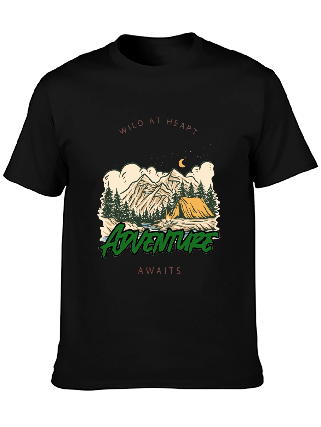 Adventure Awaits Camping T-Shirt - Wild at Heart