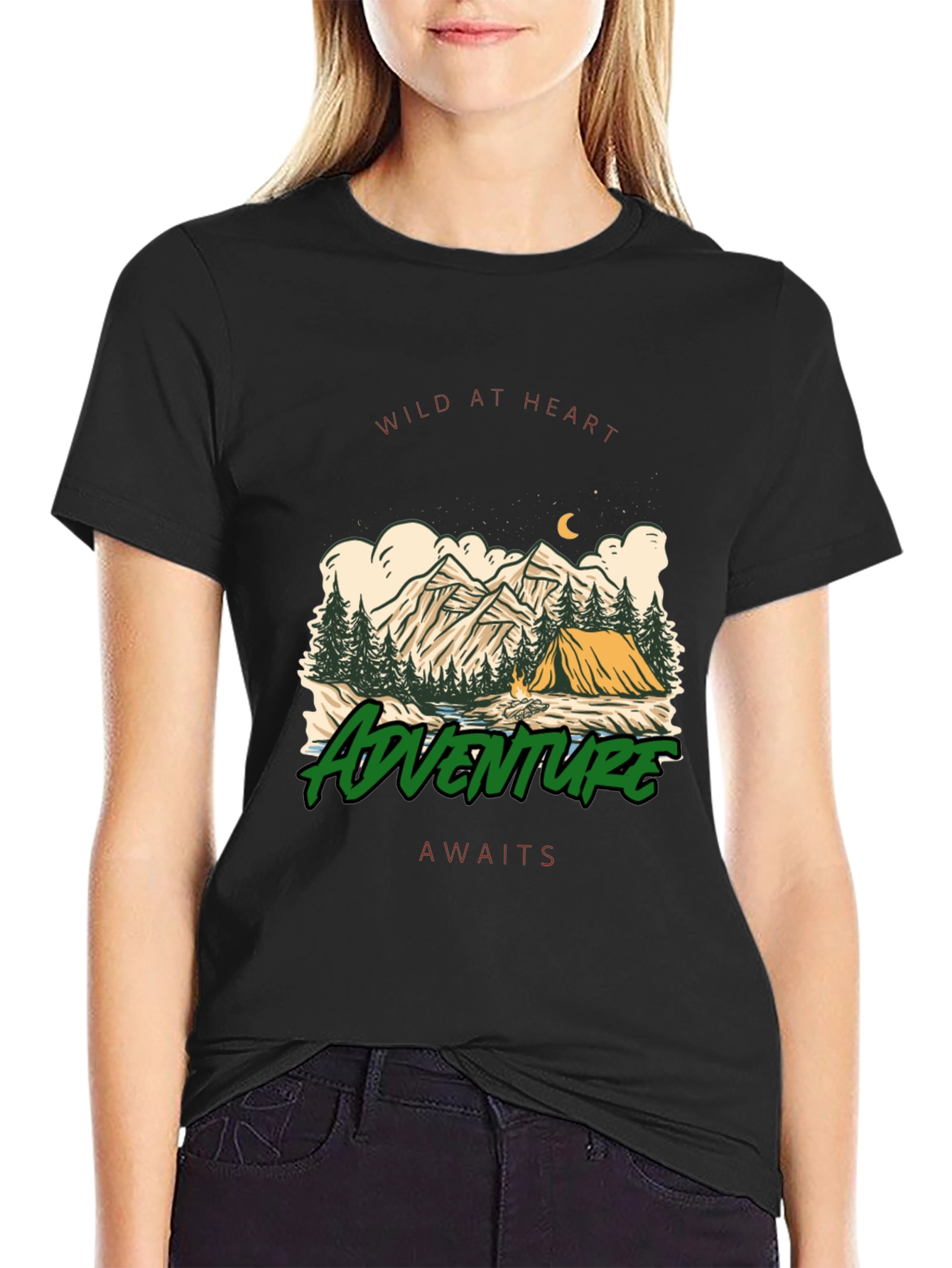 Adventure Awaits Camping T-Shirt - Wild at Heart
