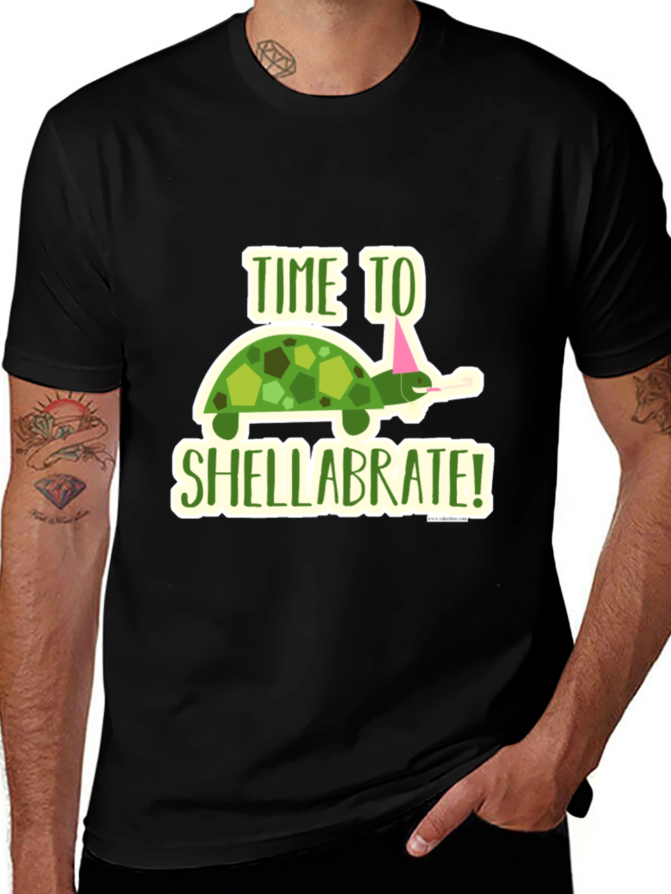 Time to Shellabrate! Turtle Graphic T-Shirt