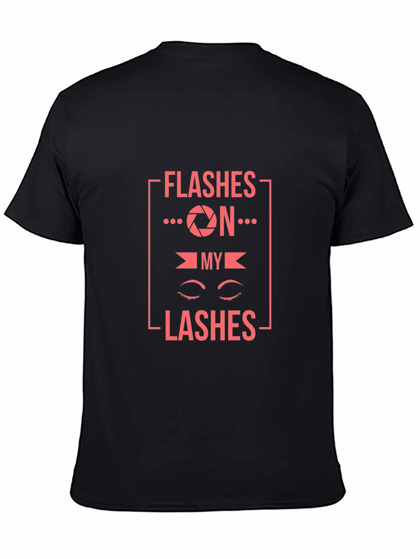 Flashes On My Lashes Graphic Tee - Black