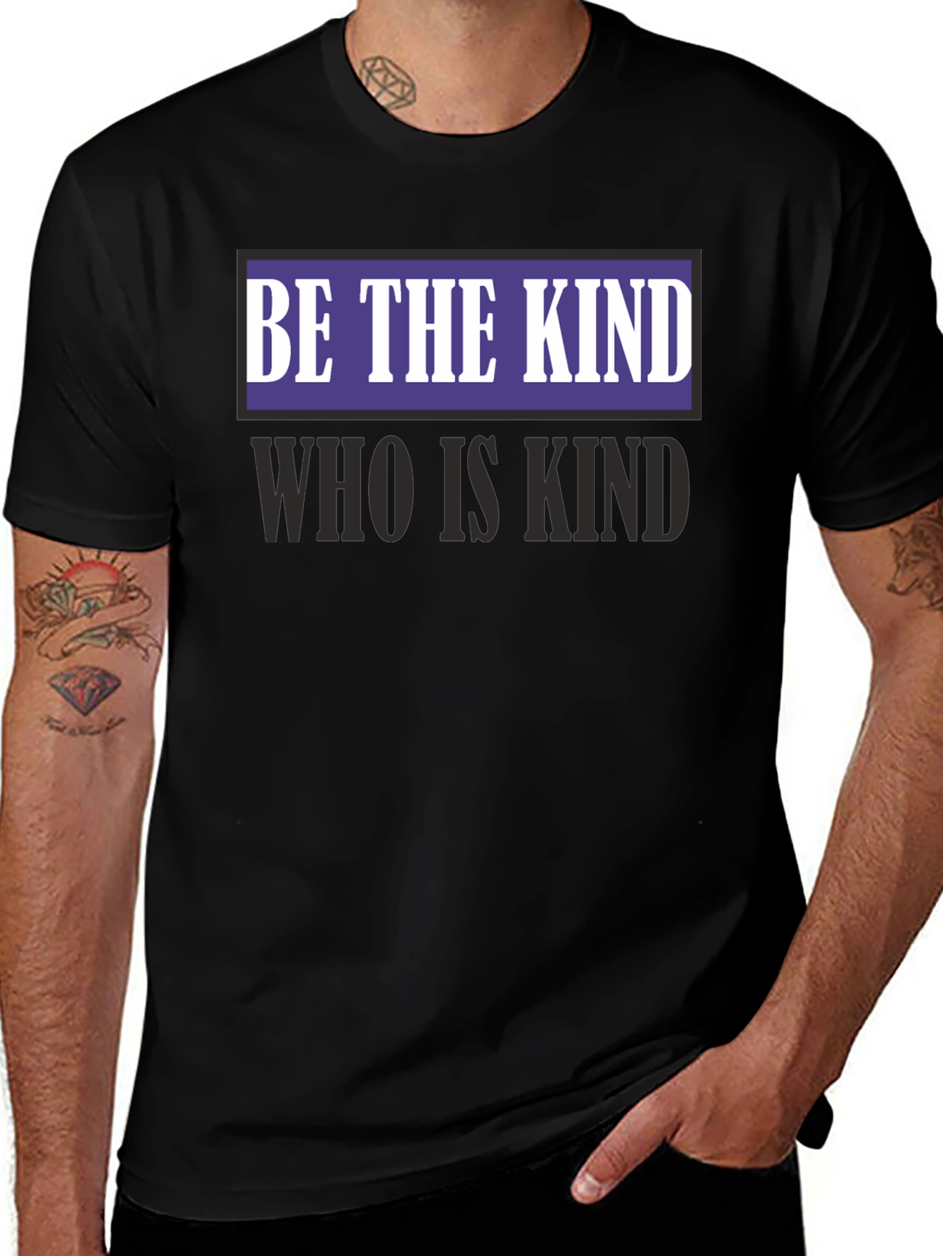 Be The Kind T-Shirt - Positive Message Black Tee