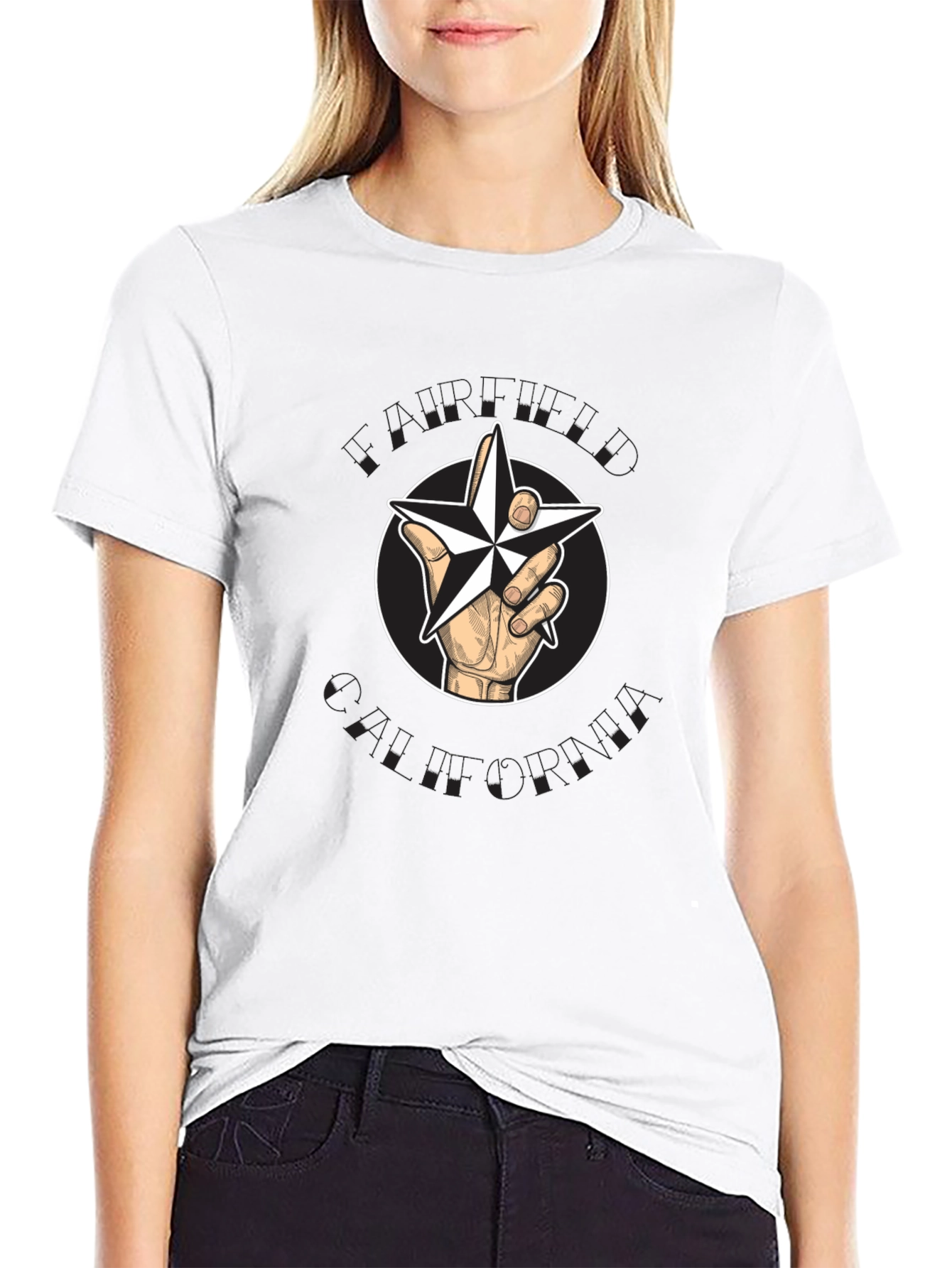 Star Hand Graphic Black T-Shirt