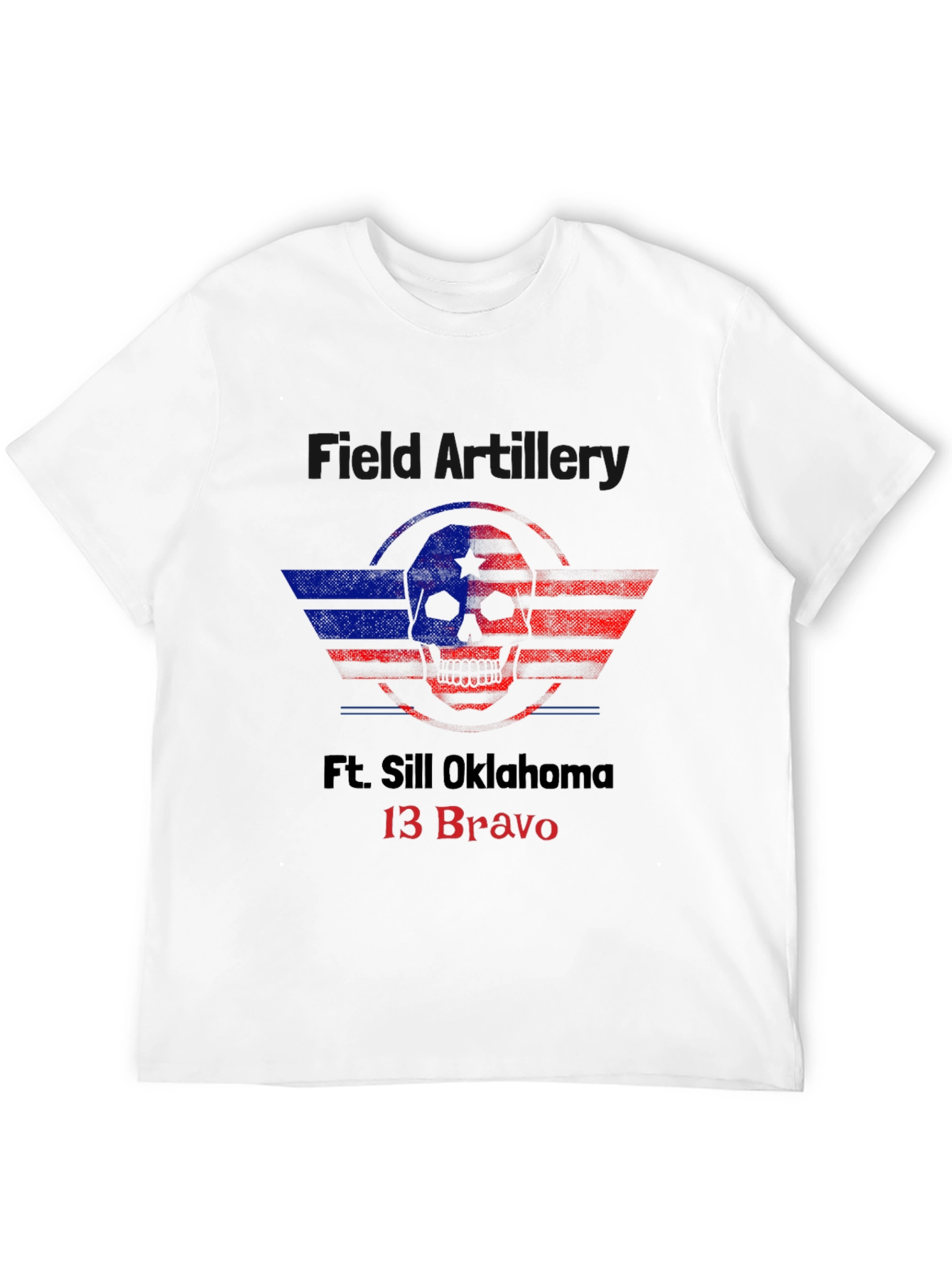Ft. Sill Oklahoma 13 Bravo Skull Graphic T-Shirt