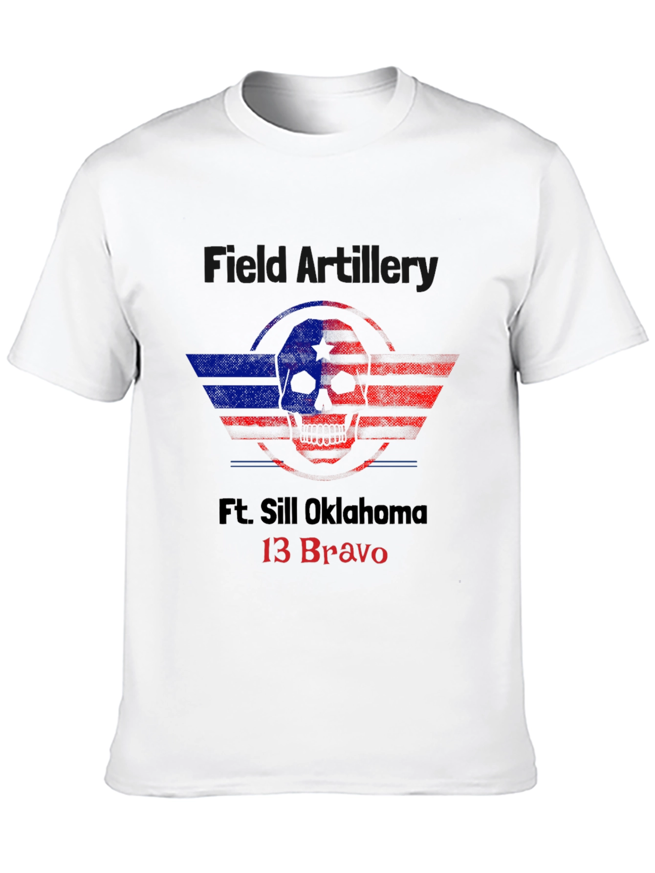 Ft. Sill Oklahoma 13 Bravo Skull Graphic T-Shirt