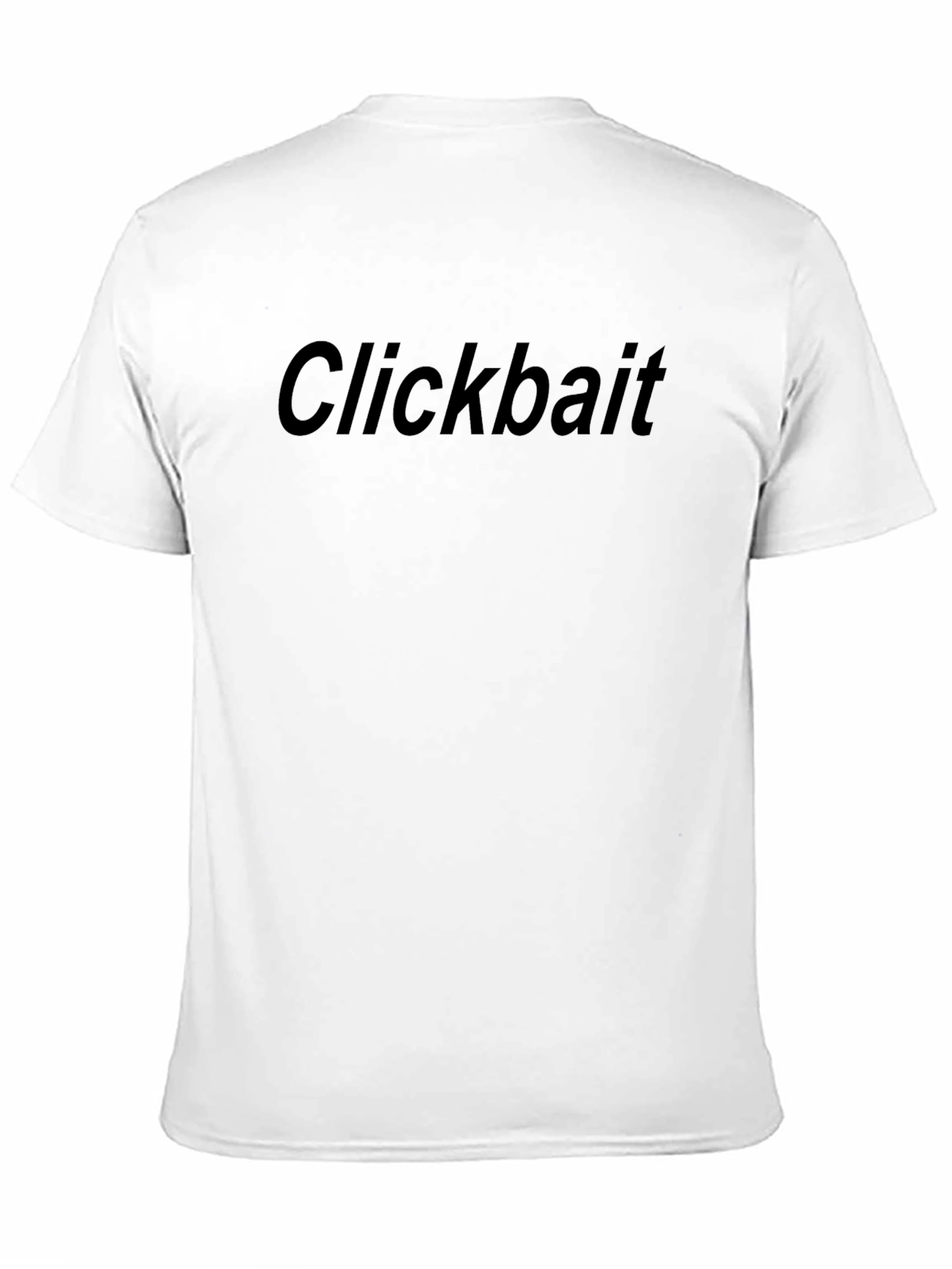 Clickbait Black Tee - Soft Comfort Crew Neck
