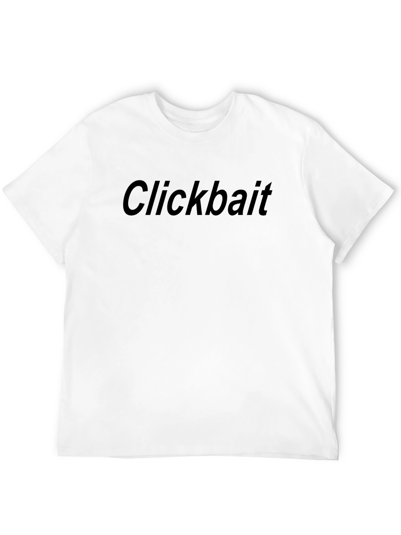 Clickbait Black Tee - Soft Comfort Crew Neck