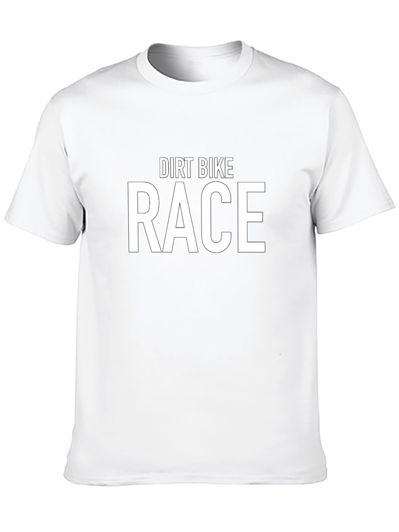 Dirt Bike Race Graphic Tee - Black Cotton T-Shirt