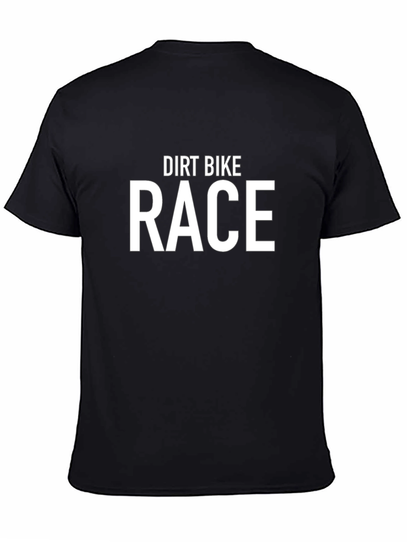 Dirt Bike Race Graphic Tee - Black Cotton T-Shirt