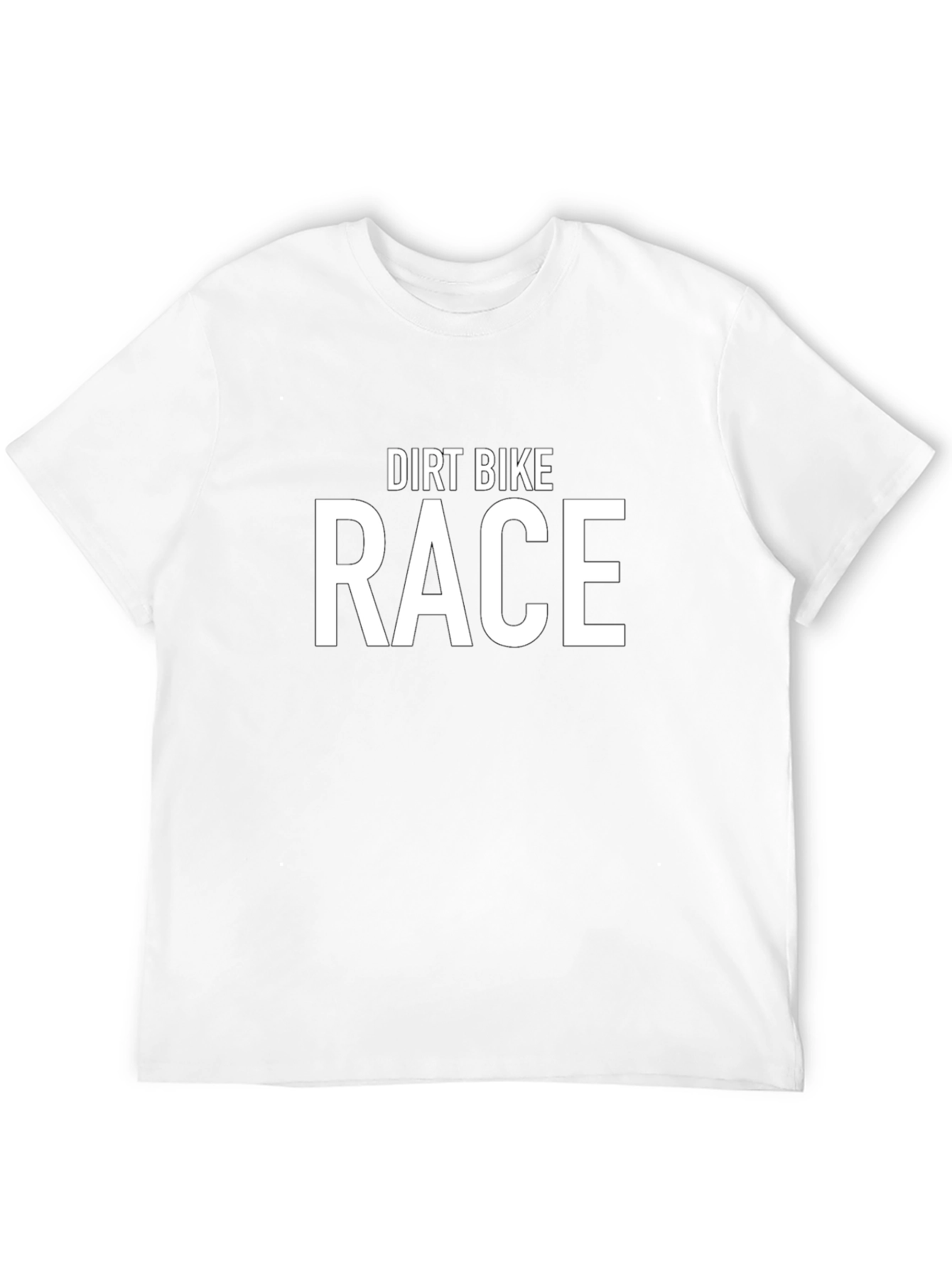 Dirt Bike Race Graphic Tee - Black Cotton T-Shirt