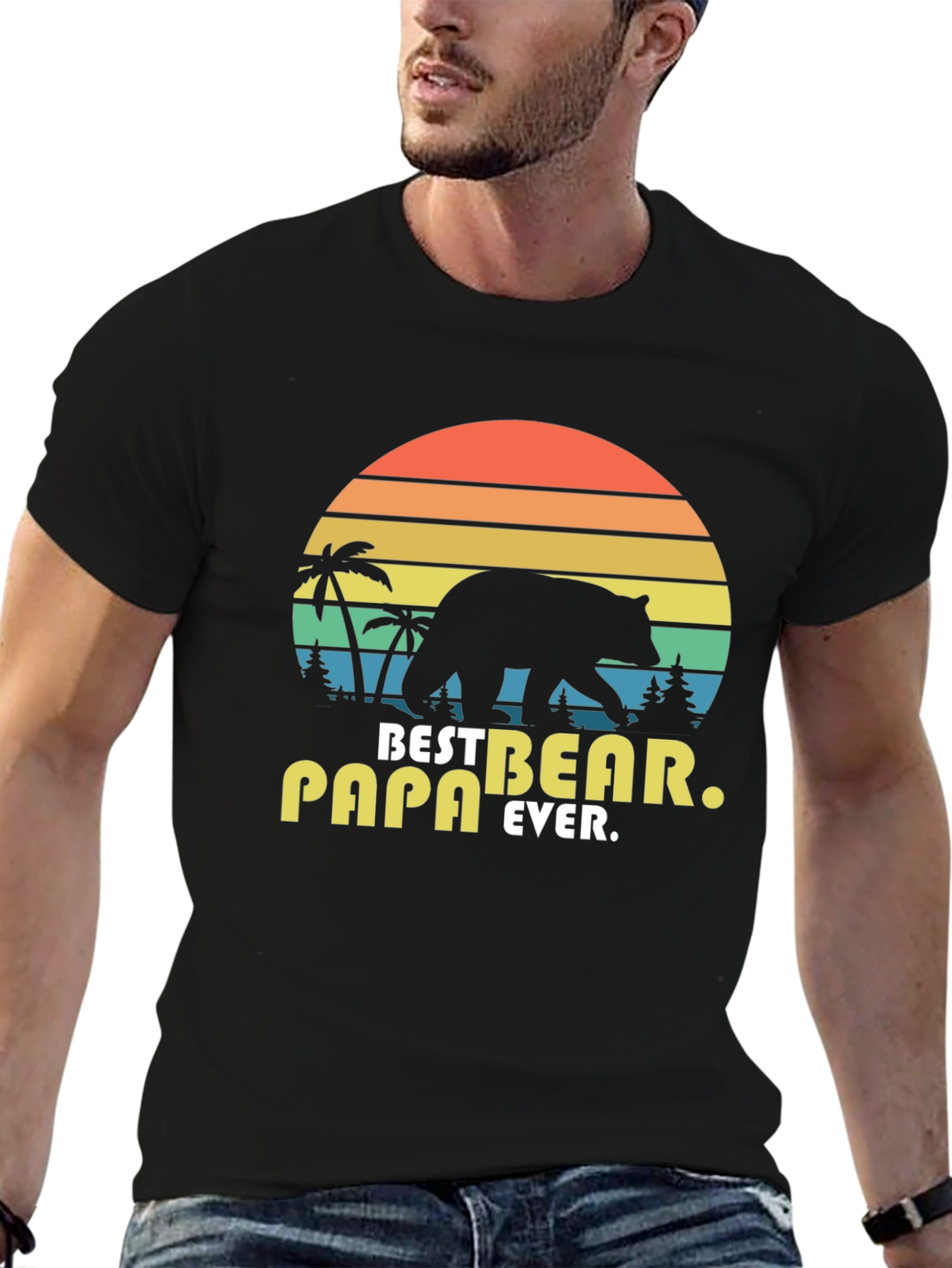 Best Papa Bear Ever Graphic T-Shirt