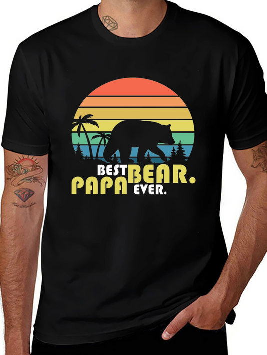 Best Papa Bear Ever Graphic T-Shirt