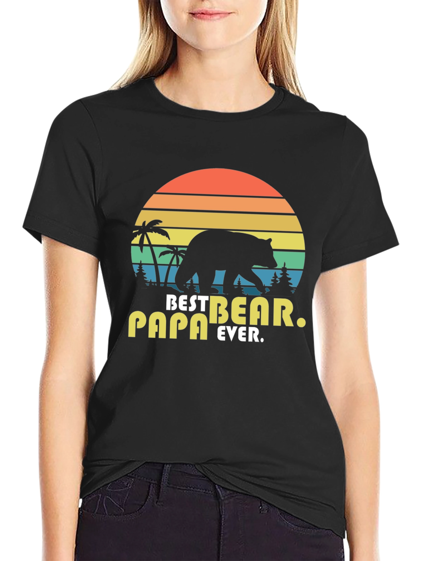 Best Papa Bear Ever Graphic T-Shirt