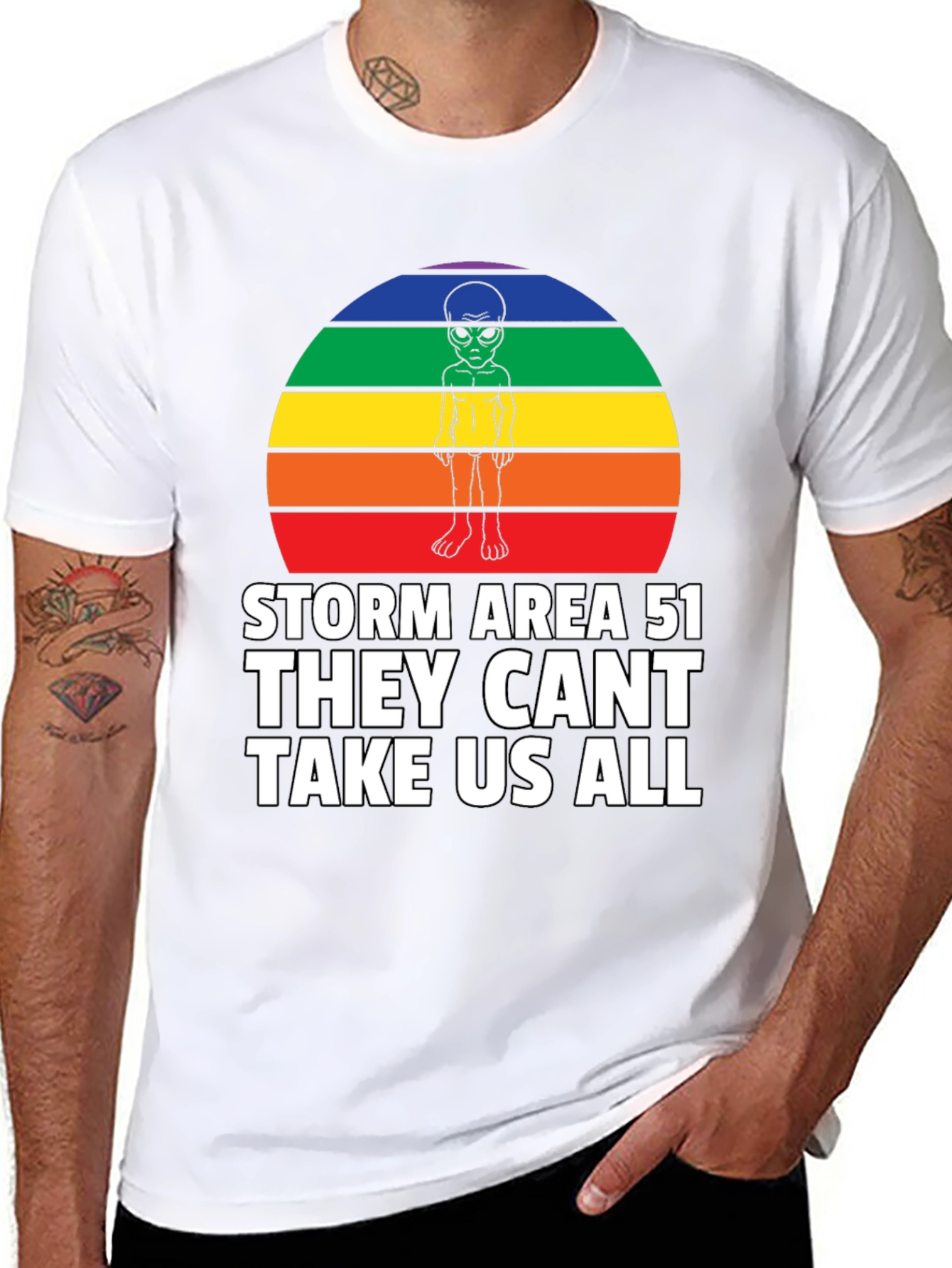 Storm Area 51 Alien Rainbow T-Shirt