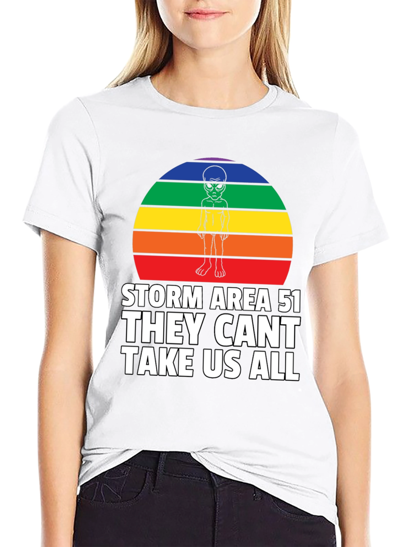 Storm Area 51 Alien Rainbow T-Shirt