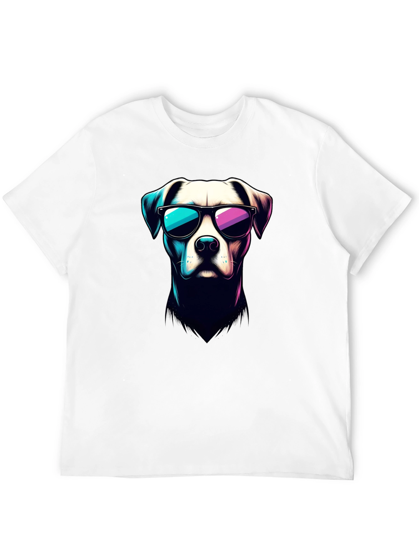 Cool Dog Graphic T-Shirt - Stylish Black Tee