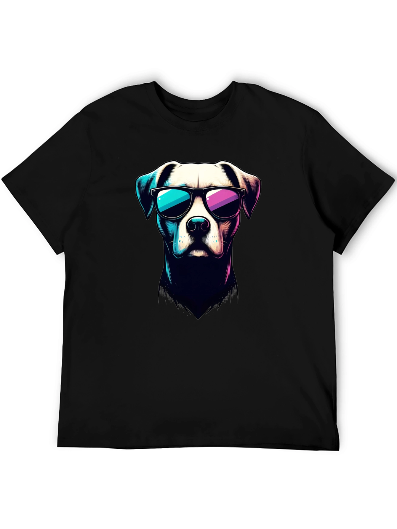 Cool Dog Graphic T-Shirt - Stylish Black Tee