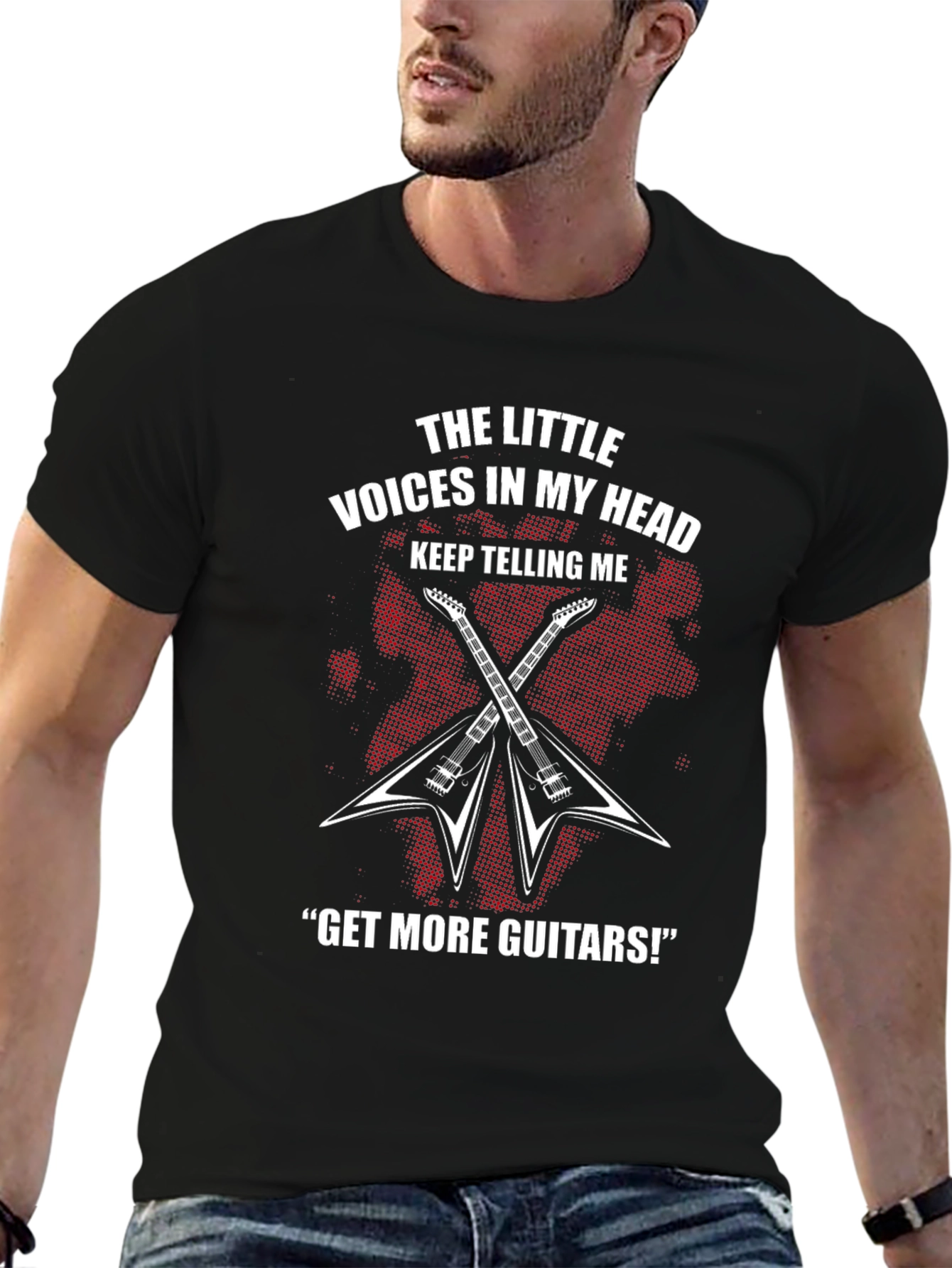 The Little Voices Guitar T-Shirt - Rock Music Tee
