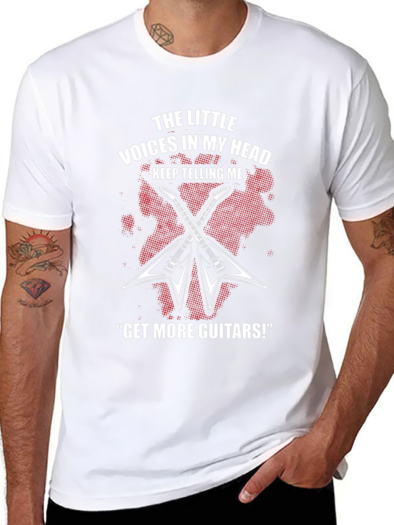 The Little Voices Guitar T-Shirt - Rock Music Tee