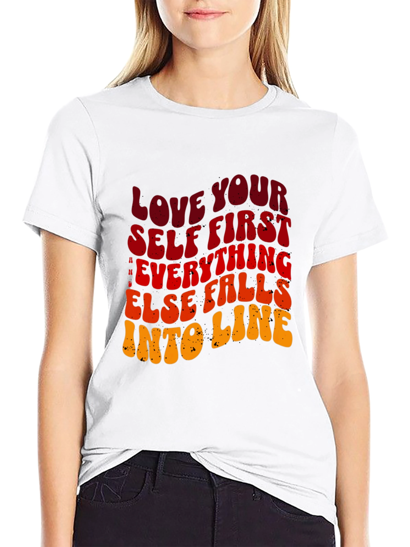 Love Yourself First Graphic Tee - Black