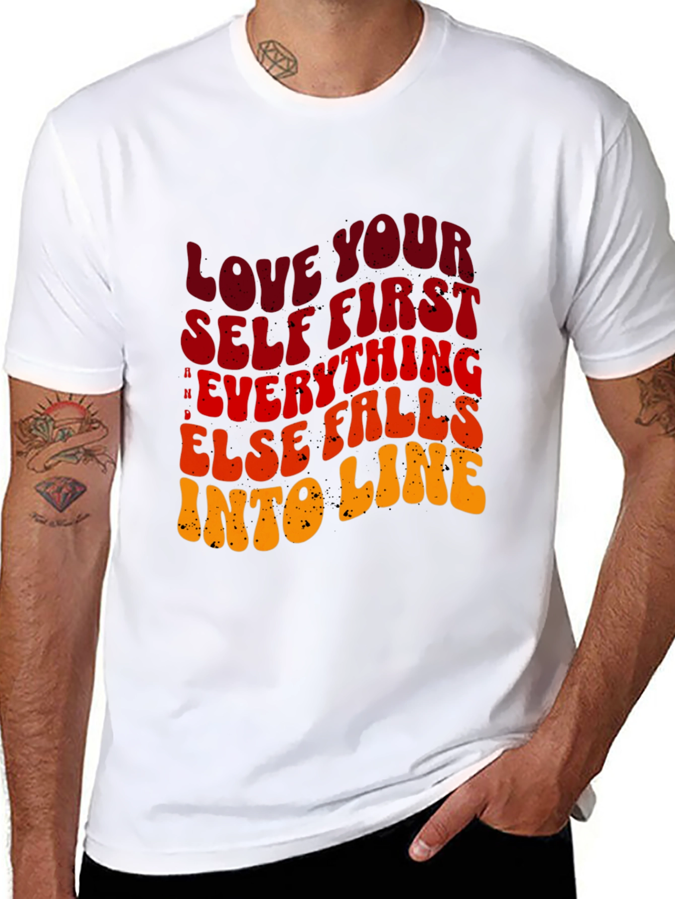 Love Yourself First Graphic Tee - Black