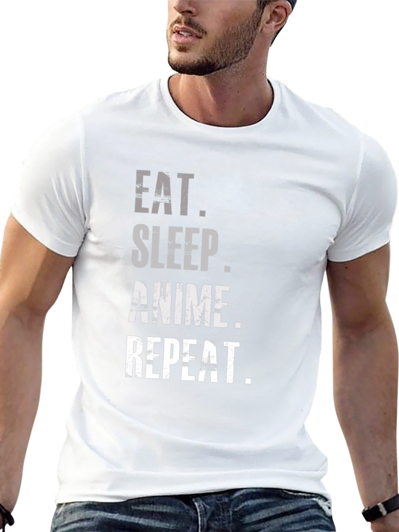 Eat Sleep Anime Repeat Graphic T-Shirt