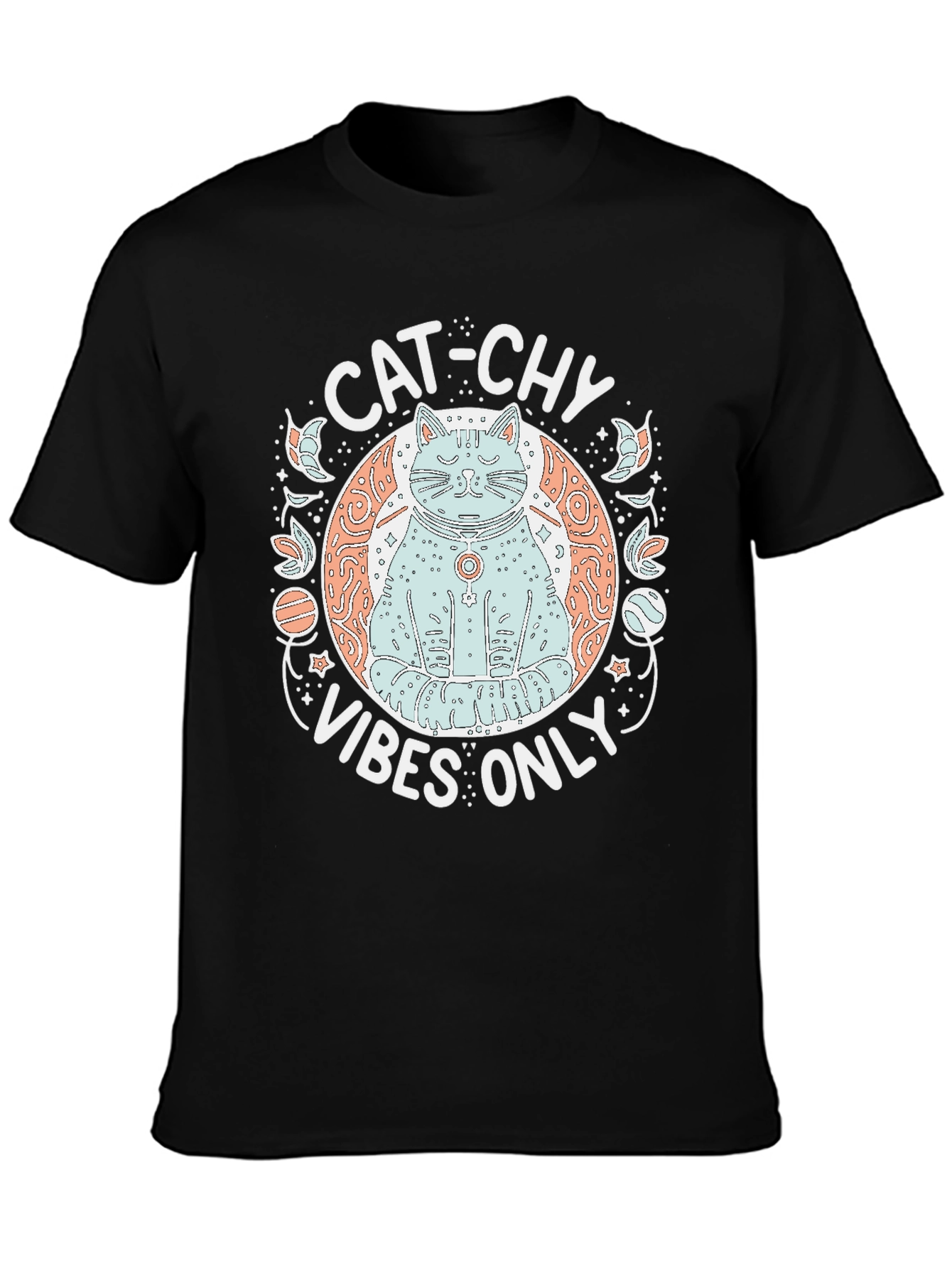 Cat-chy Vibes Only Graphic T-Shirt