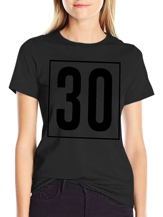 Bold 30 Graphic Tee - Modern Birthday Shirt
