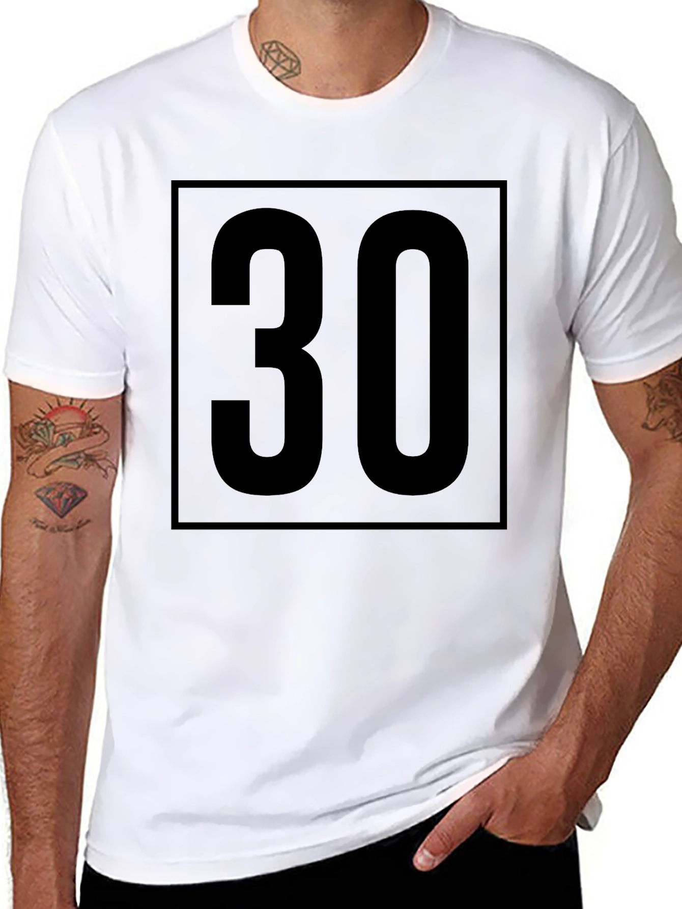 Bold 30 Graphic Tee - Modern Birthday Shirt