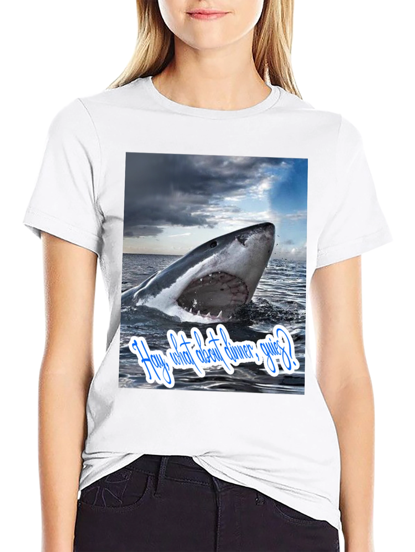 Shark Dinner T-Shirt - Funny Ocean Lover Tee