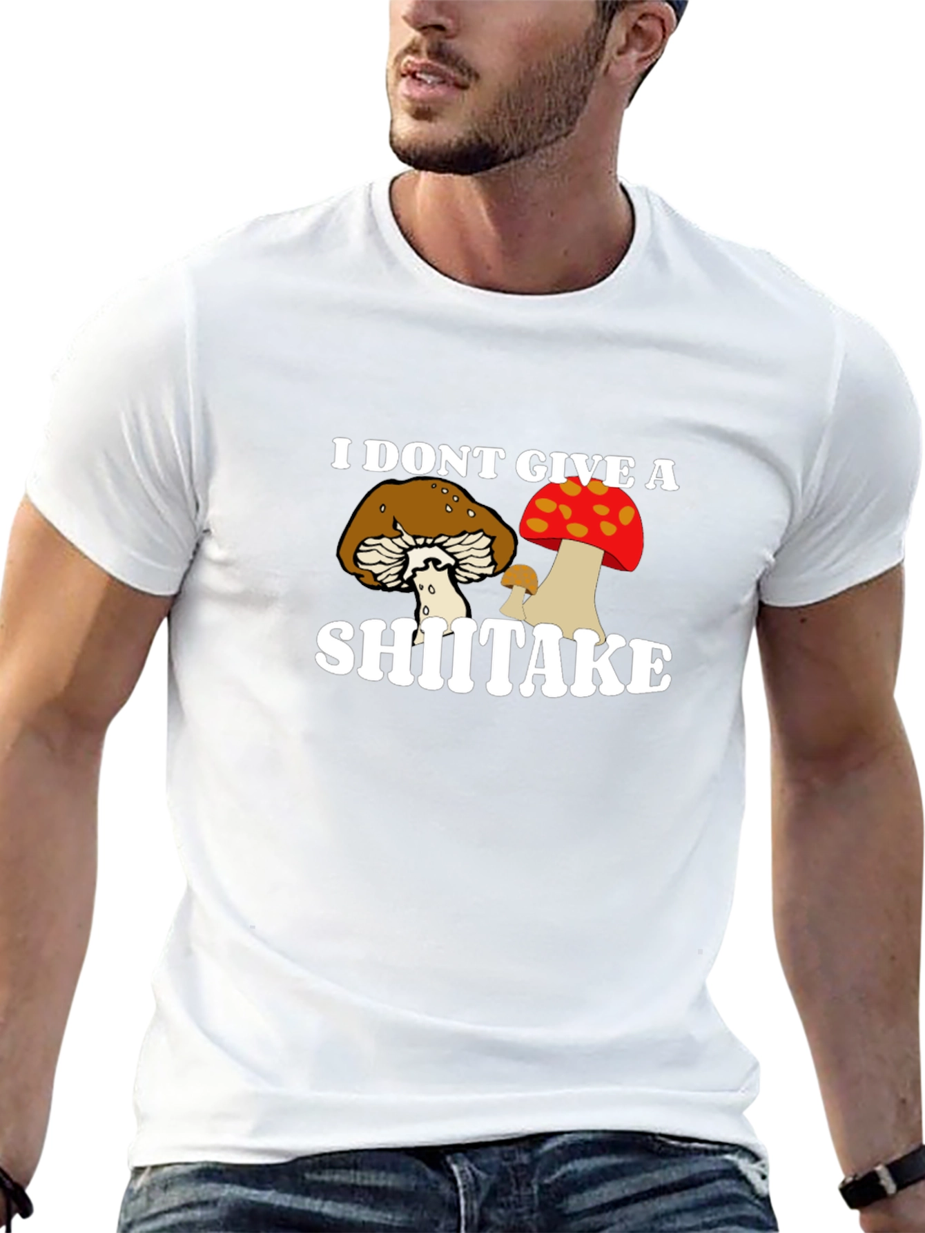 I Dont Give a Shiitake T-Shirt Funny Mushroom Tee