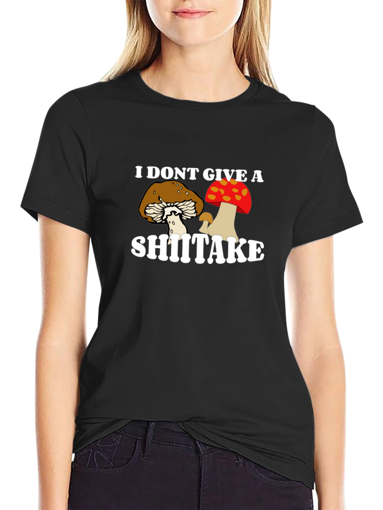 I Dont Give a Shiitake T-Shirt Funny Mushroom Tee