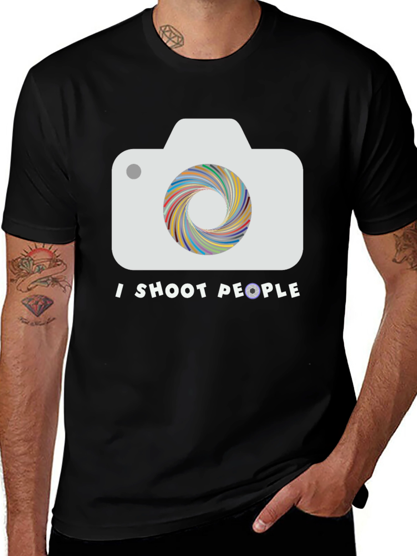 I Shoot People Camera T-Shirt - Photographer Tee