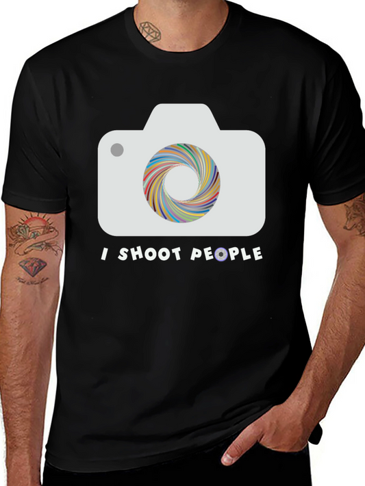 I Shoot People Camera T-Shirt - Photographer Tee