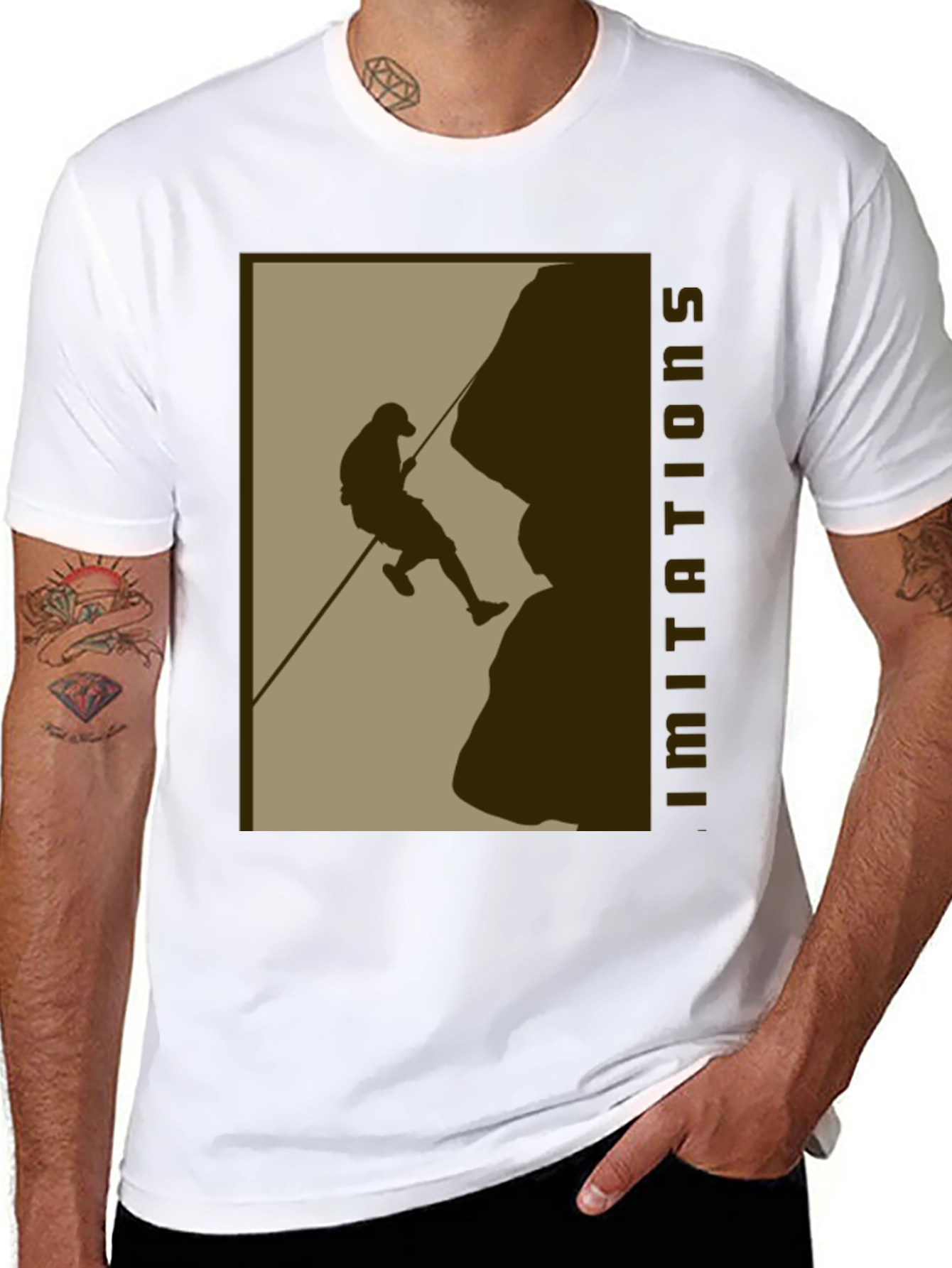 Climbing Silhouette Graphic T-Shirt