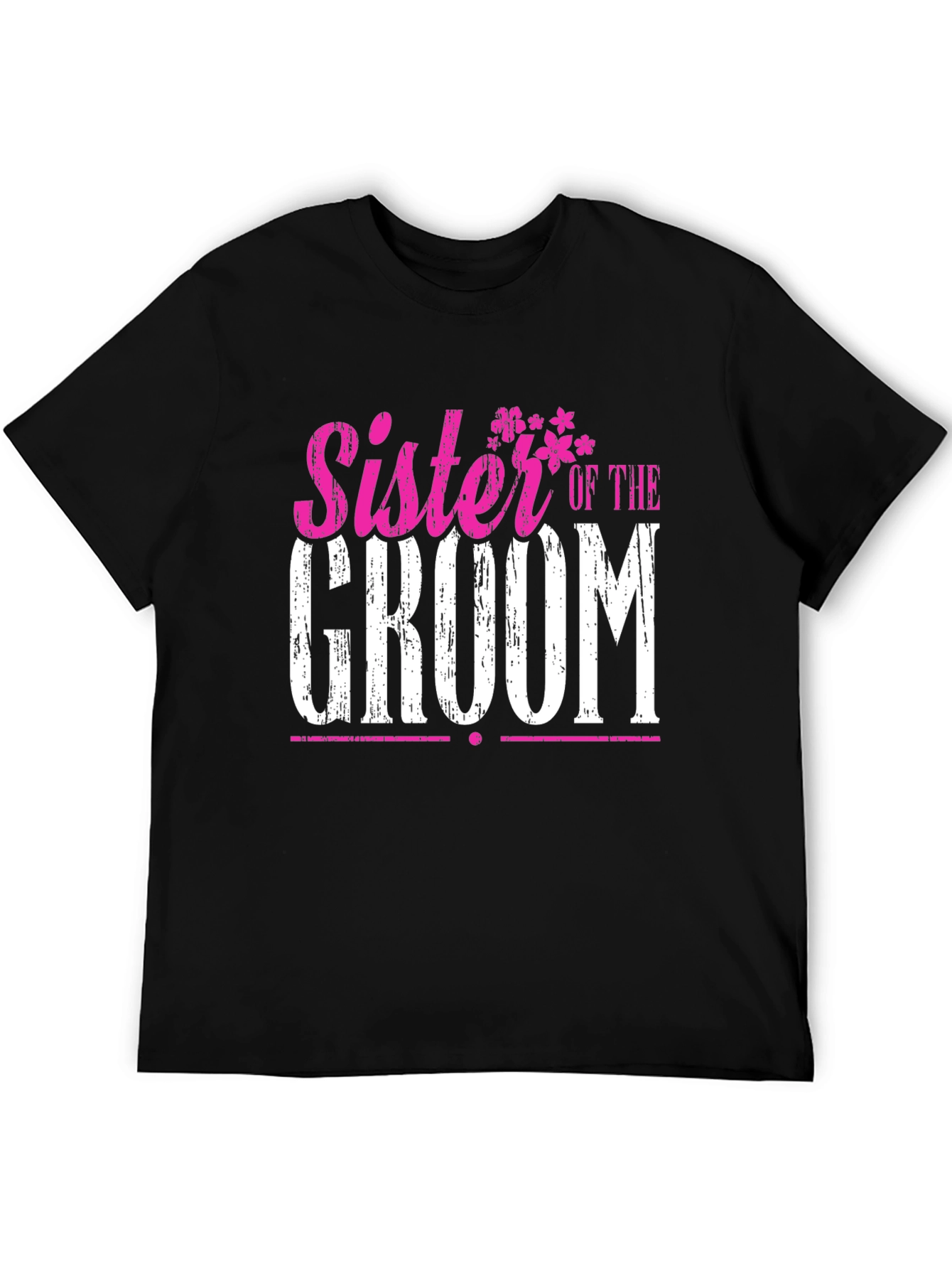 Sister of the Groom Wedding T-Shirt - Black